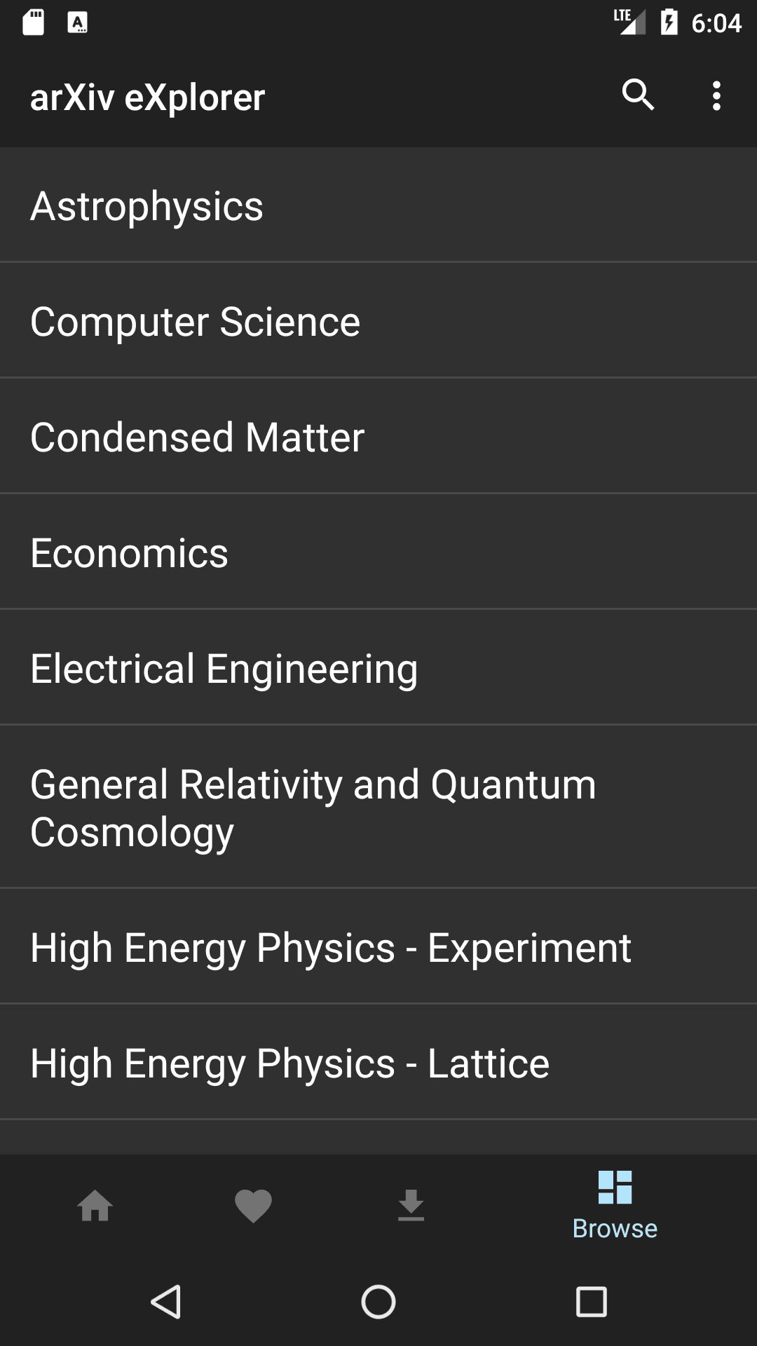 Скриншот 1 — arXiv eXplorer - Mobile App for arXiv.org