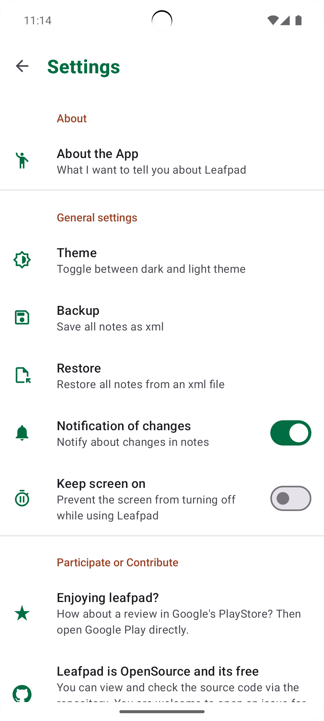 Скриншот 3 — Leafpad