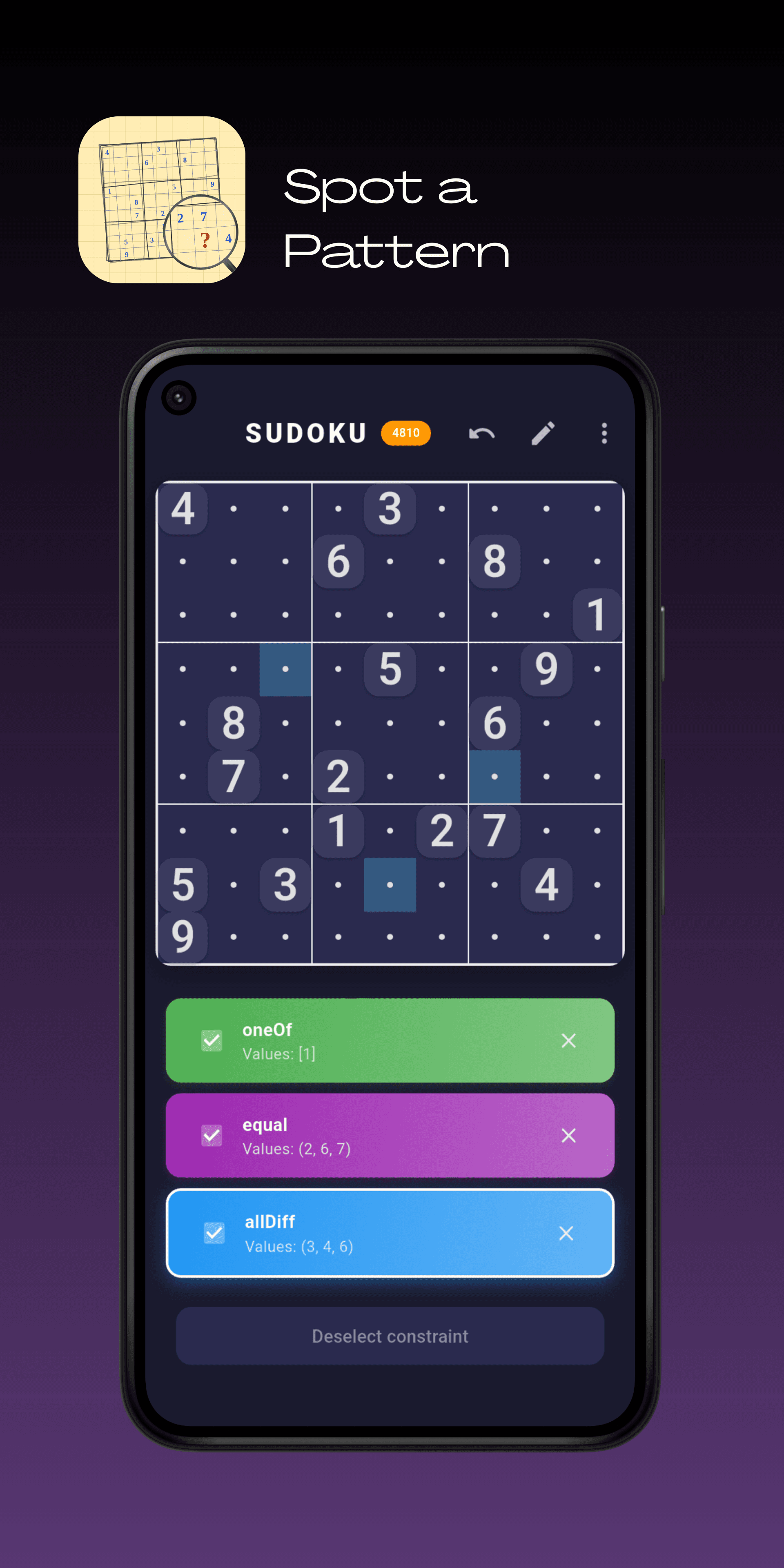 Скриншот 3 — Sudaku - Pattern-driven sudoku