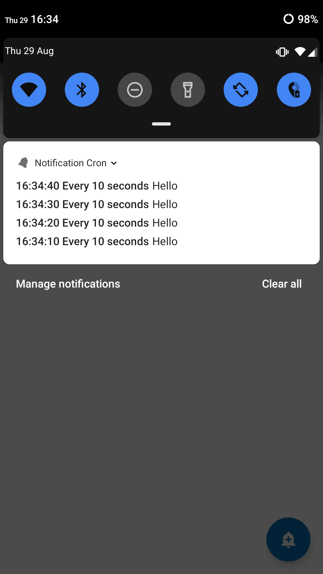 Скриншот 2 — Notification Cron