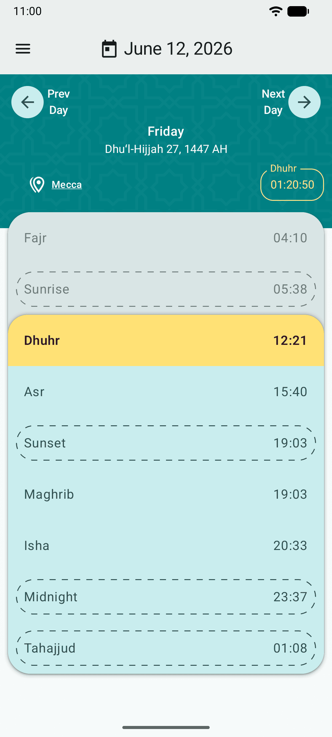Скриншот 2 — Al-Azan - Prayer Times