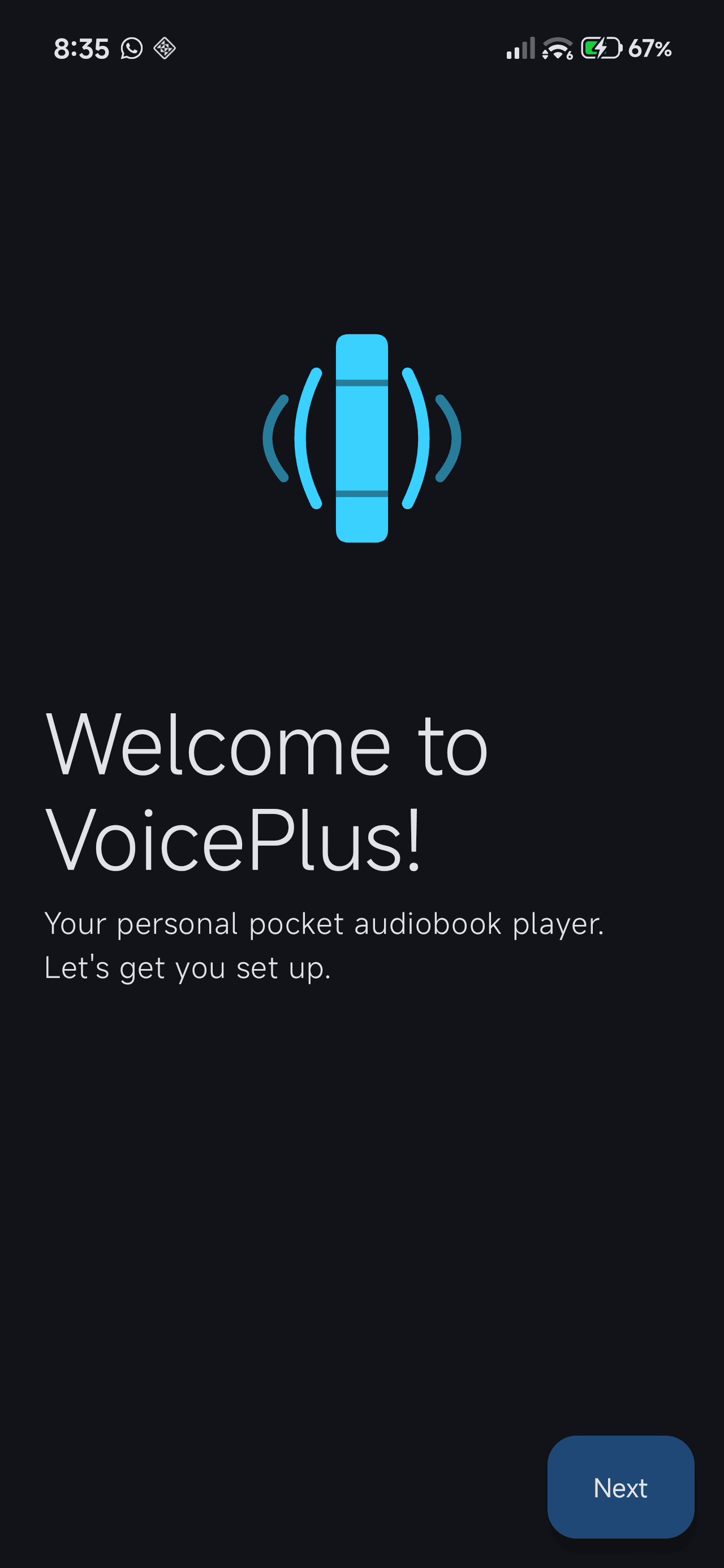 Скриншот 1 — VoicePlus – Audiobook Player