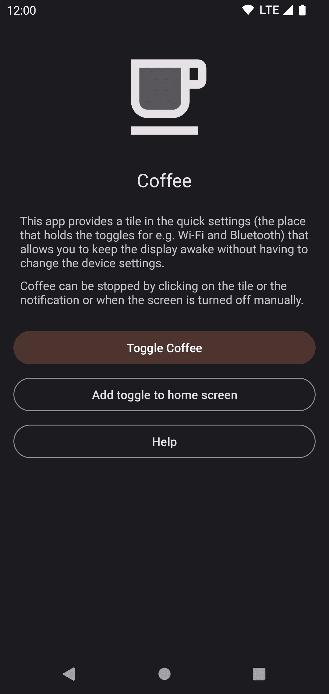 Скриншот 1 — Coffee