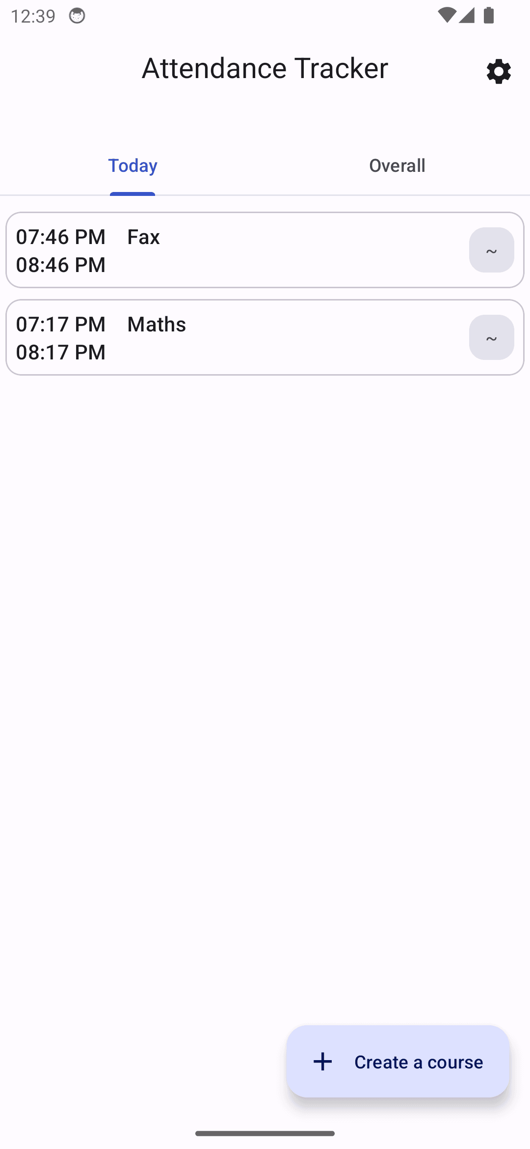 Скриншот 1 — Self Attendance Tracker
