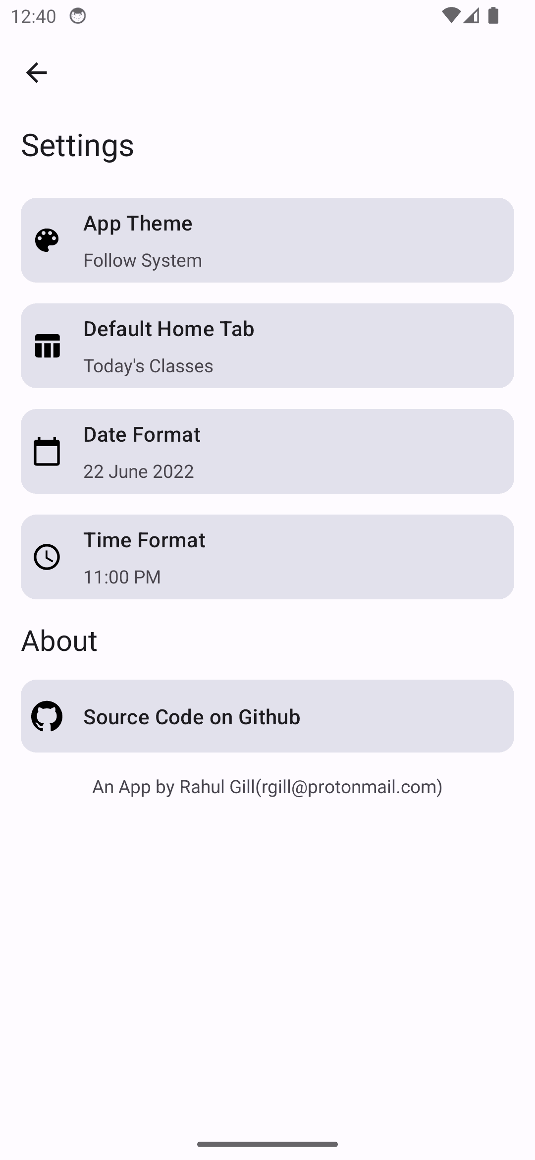 Скриншот 5 — Self Attendance Tracker