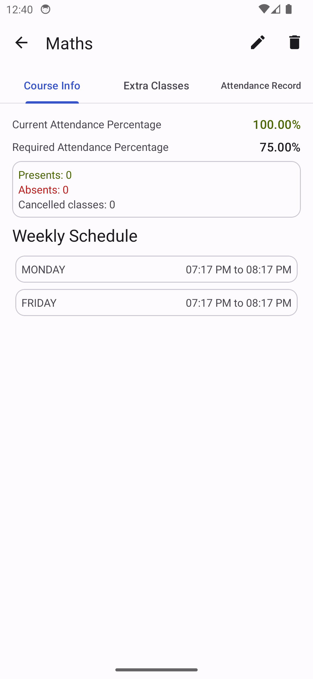 Скриншот 7 — Self Attendance Tracker