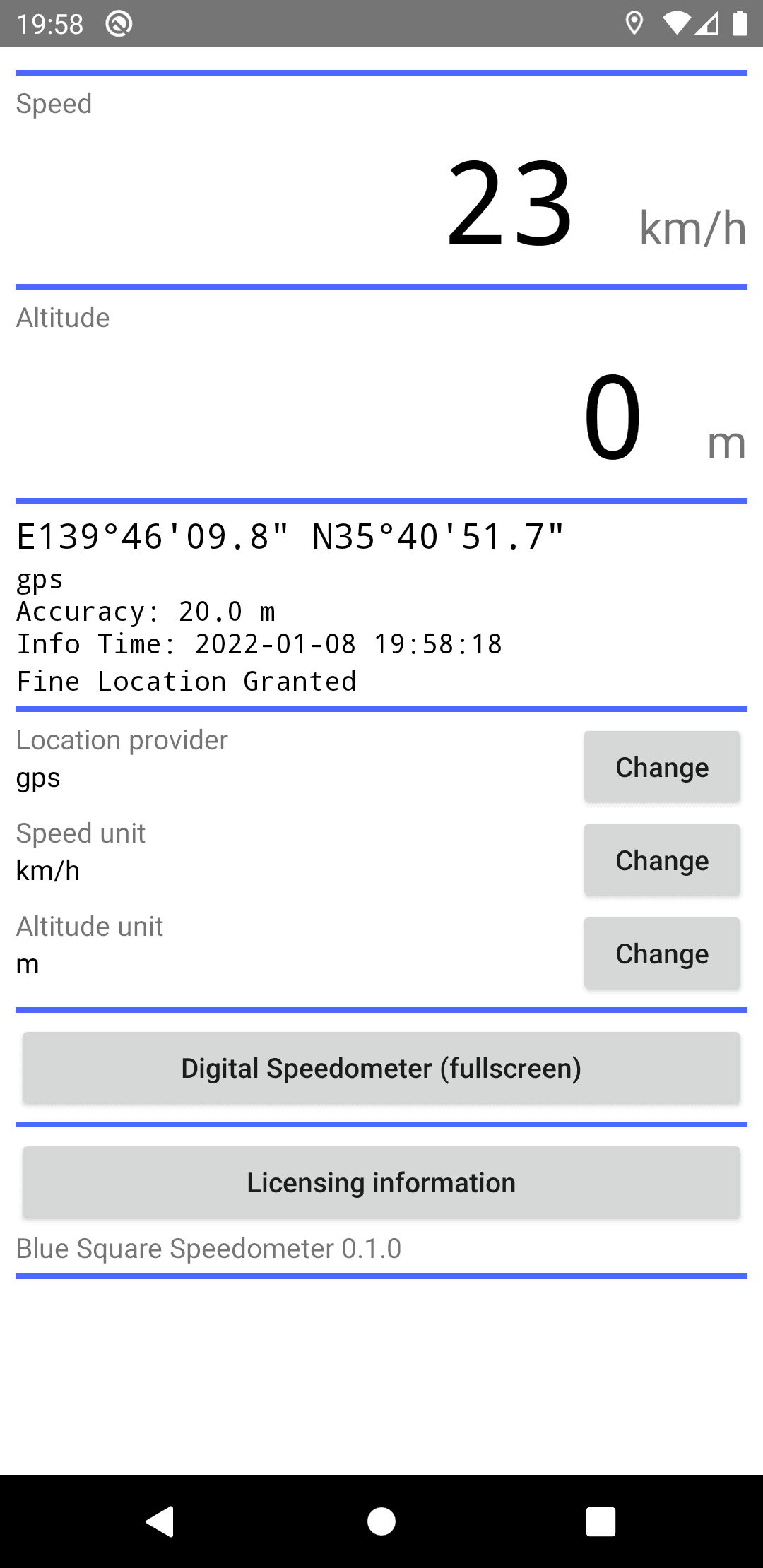 Скриншот 1 — Stateful Speedometer