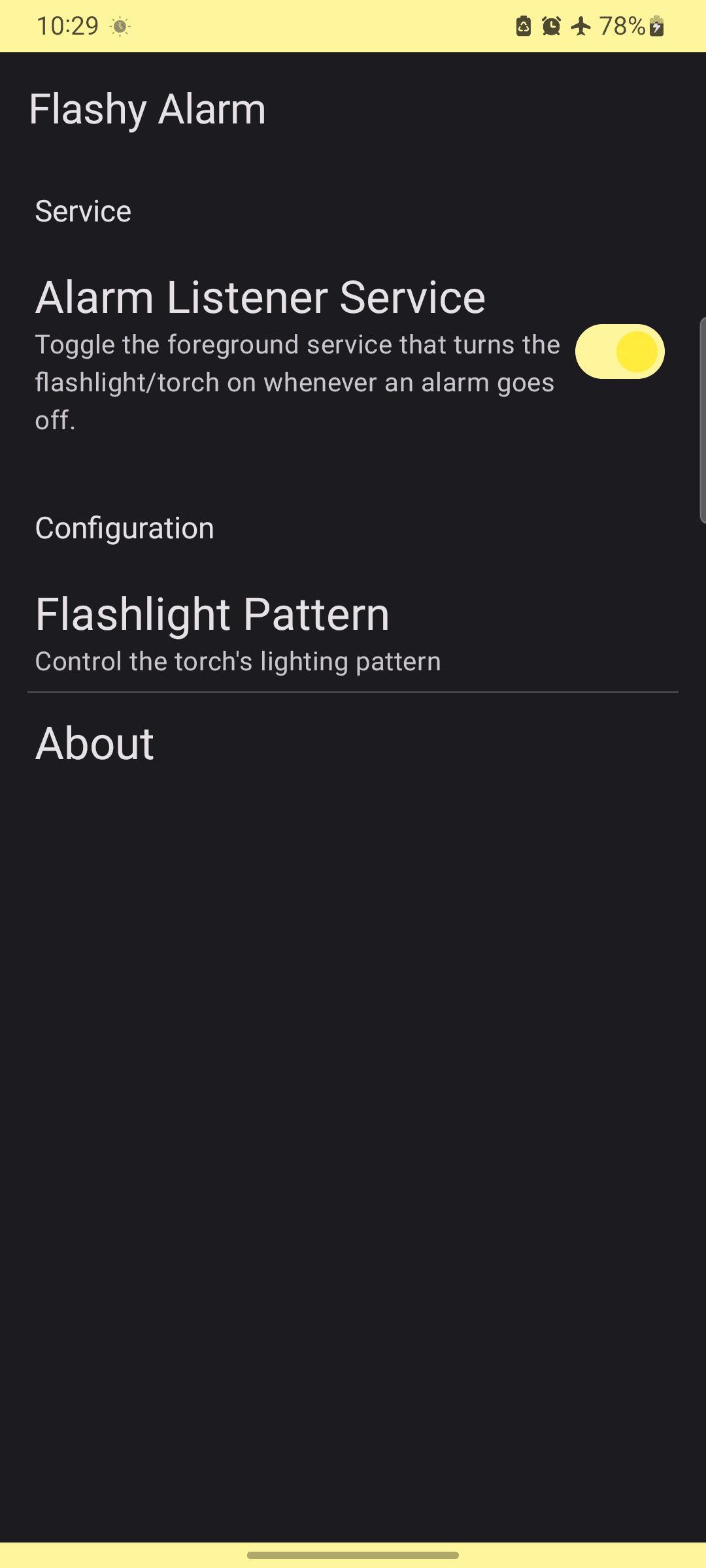 Скриншот 1 — Flashy Alarm
