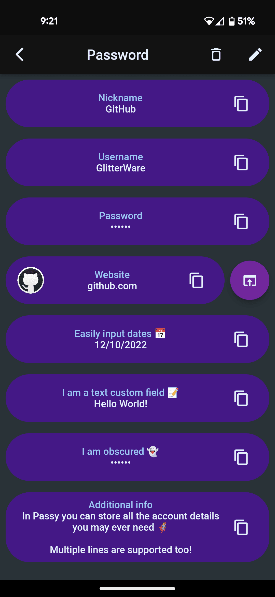 Скриншот 8 — Passy - cross-platform password manager