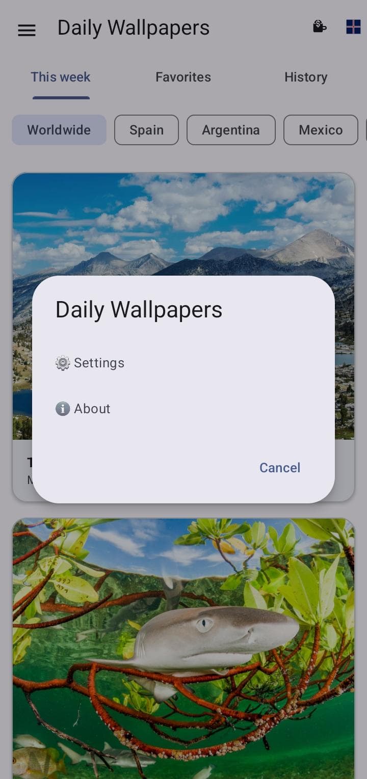 Скриншот 3 — Daily Wallpapers