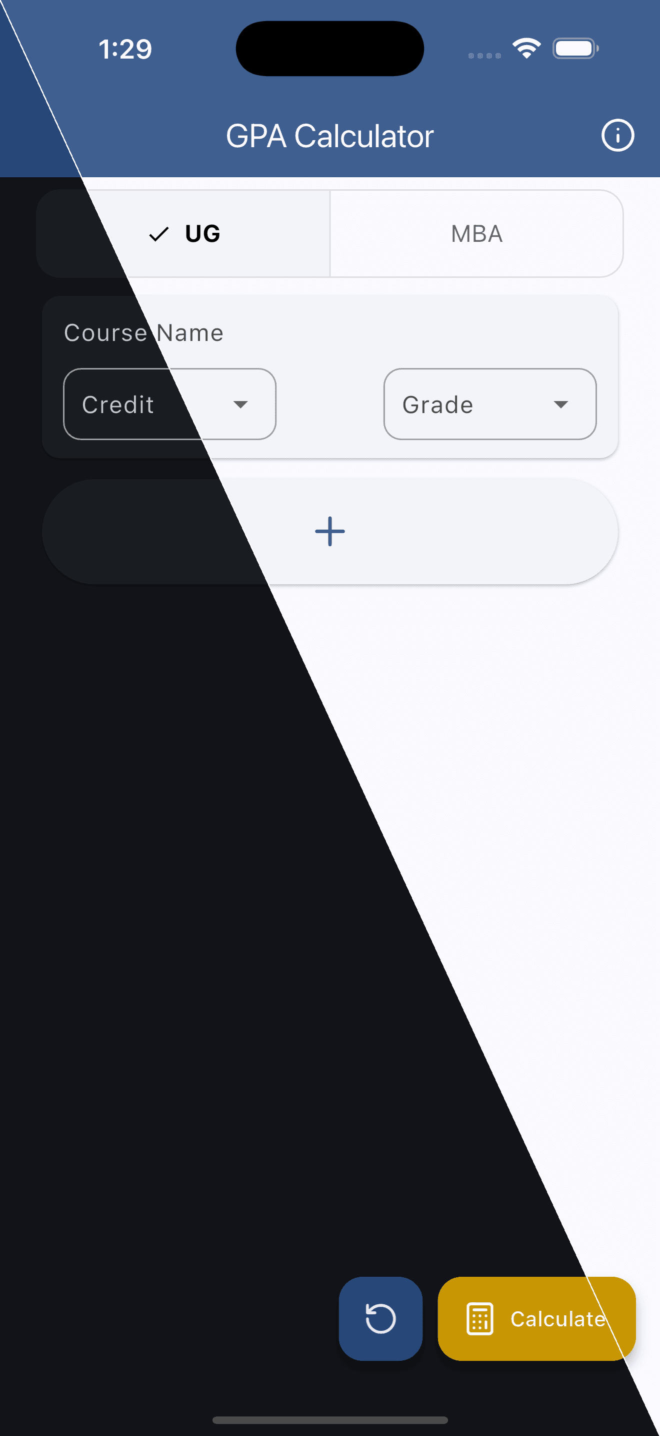 Скриншот 1 — GPA Calculator