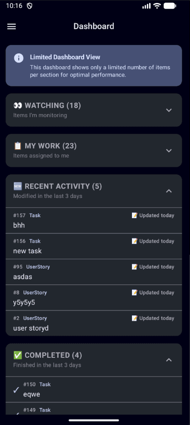 Скриншот 1 — Taiga Mobile Nova