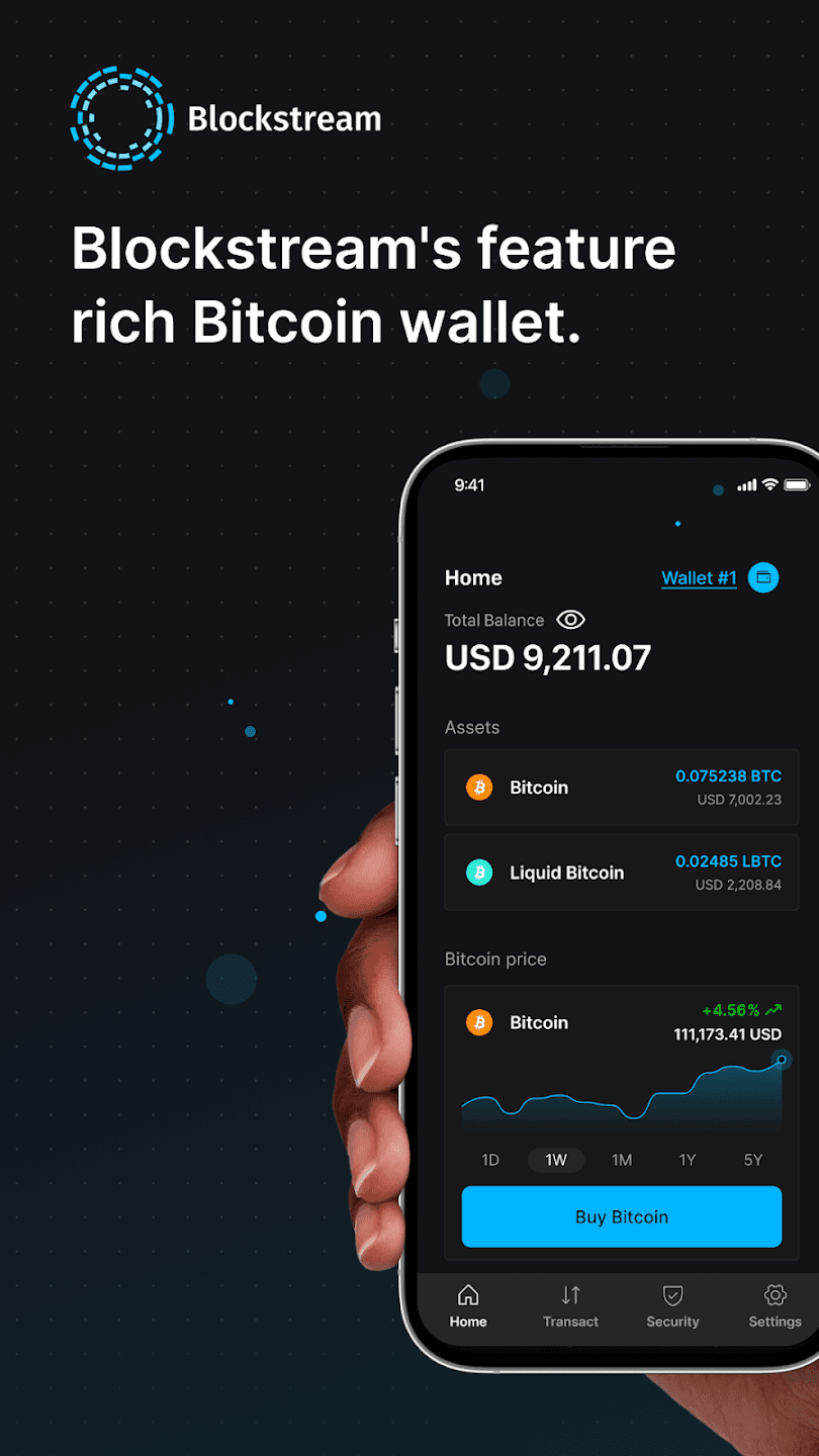 Скриншот 1 — Blockstream App (Green)