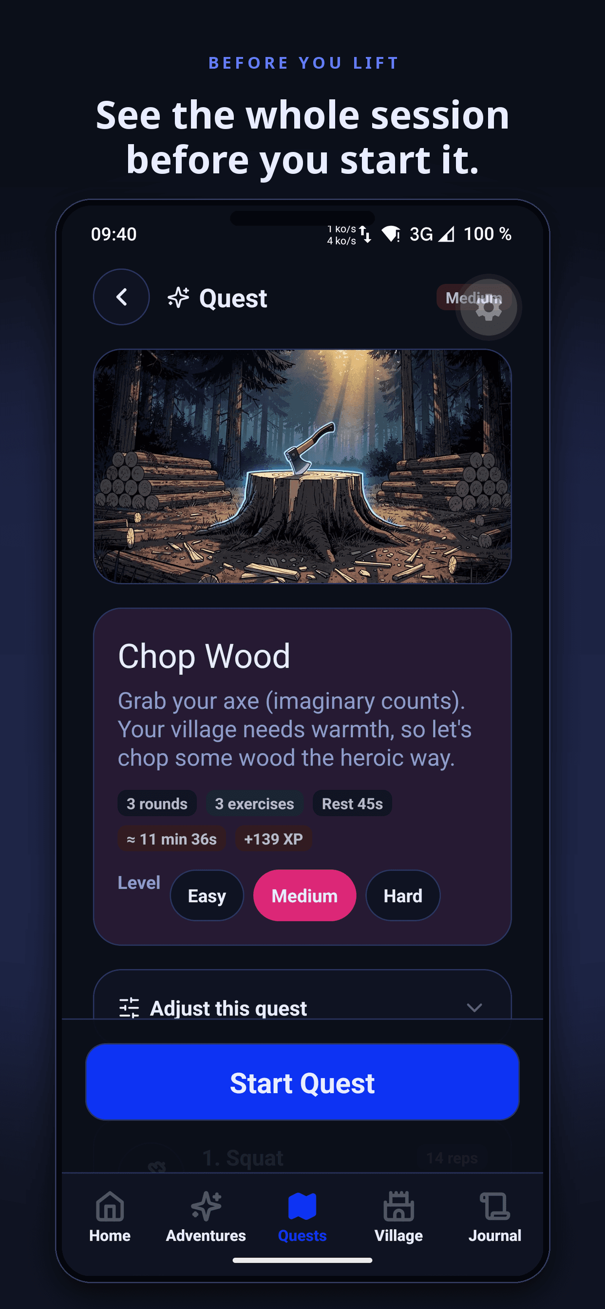 Скриншот 3 — Bati — Fitness RPG