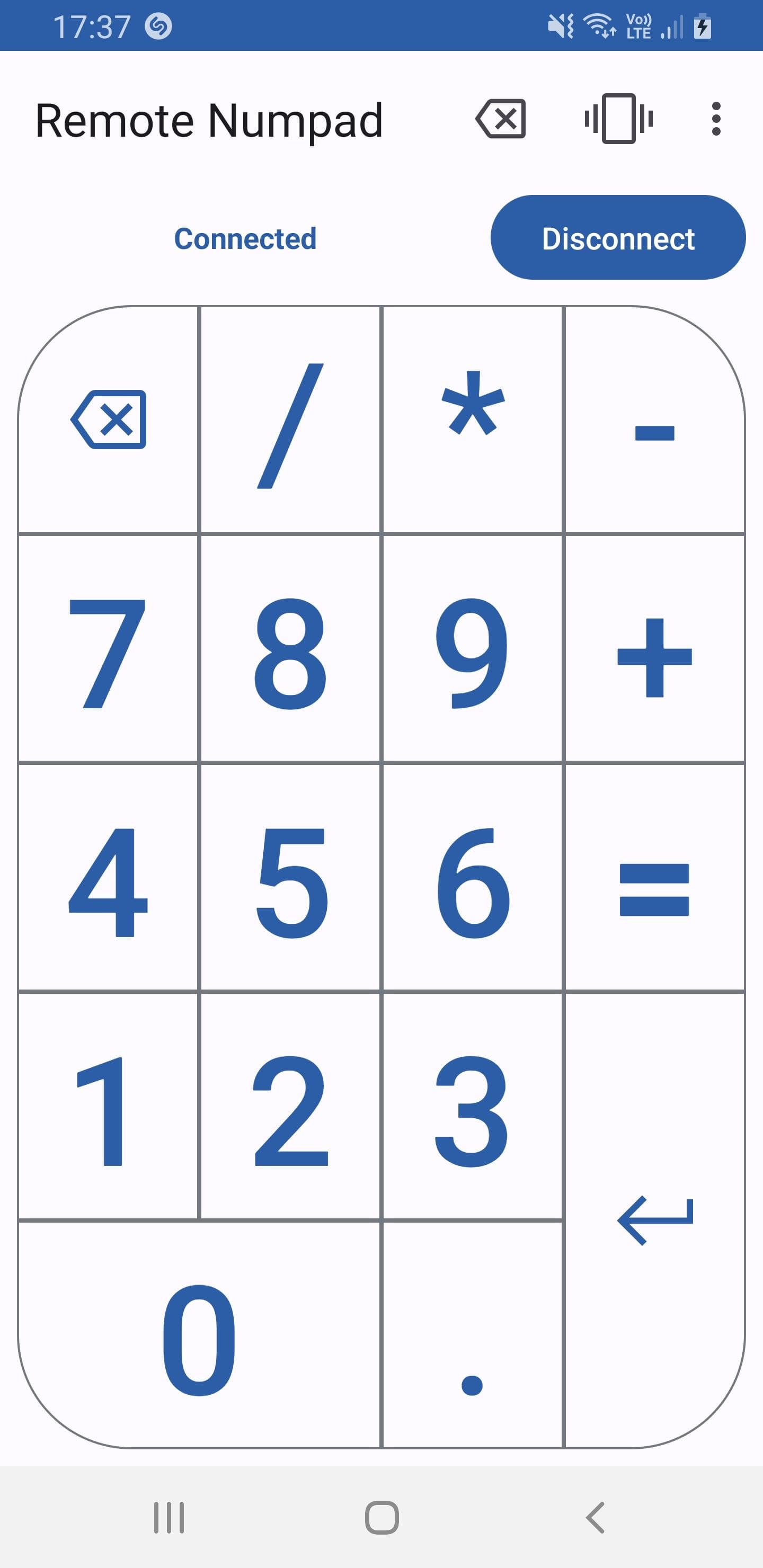 Скриншот 1 — Remote Numpad