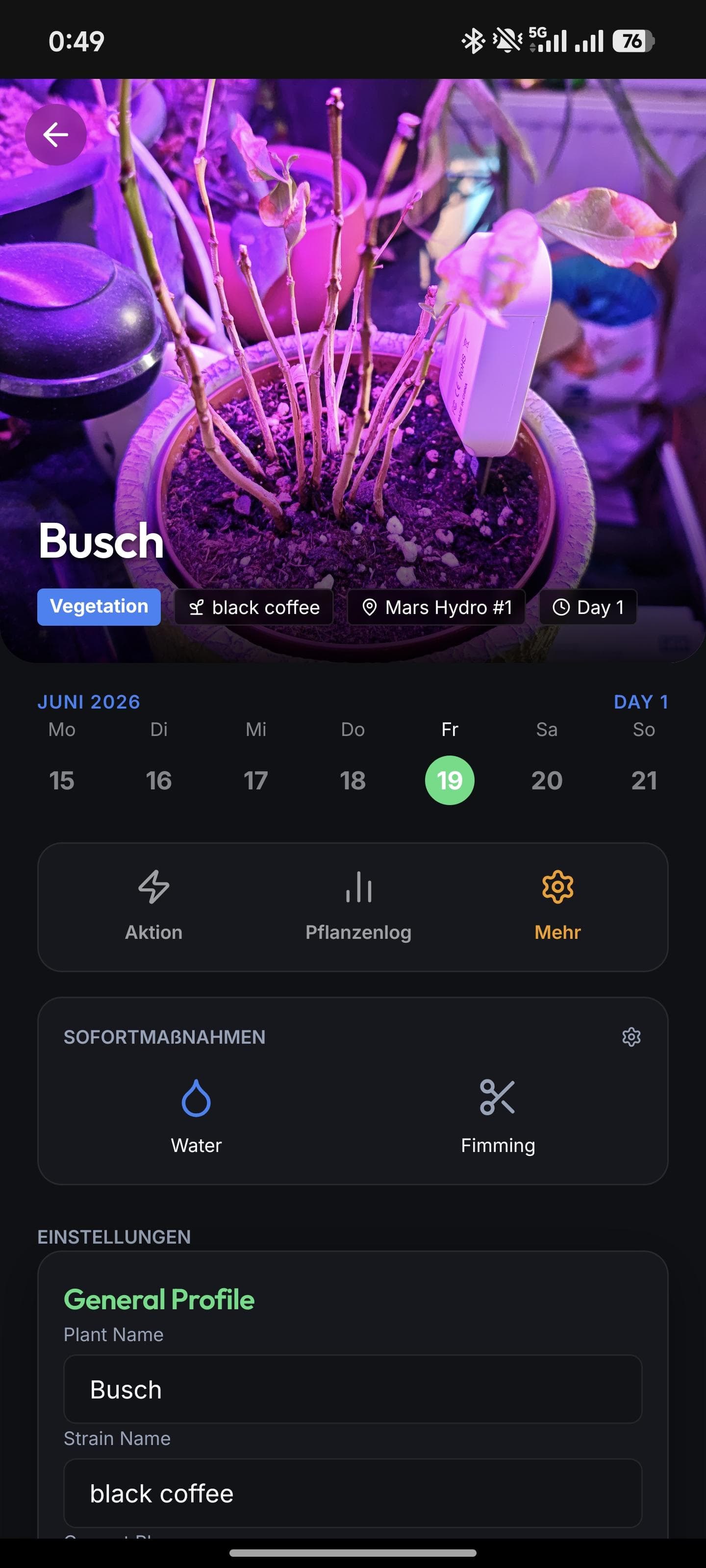 Скриншот 1 — Calyx - Grow Tracker