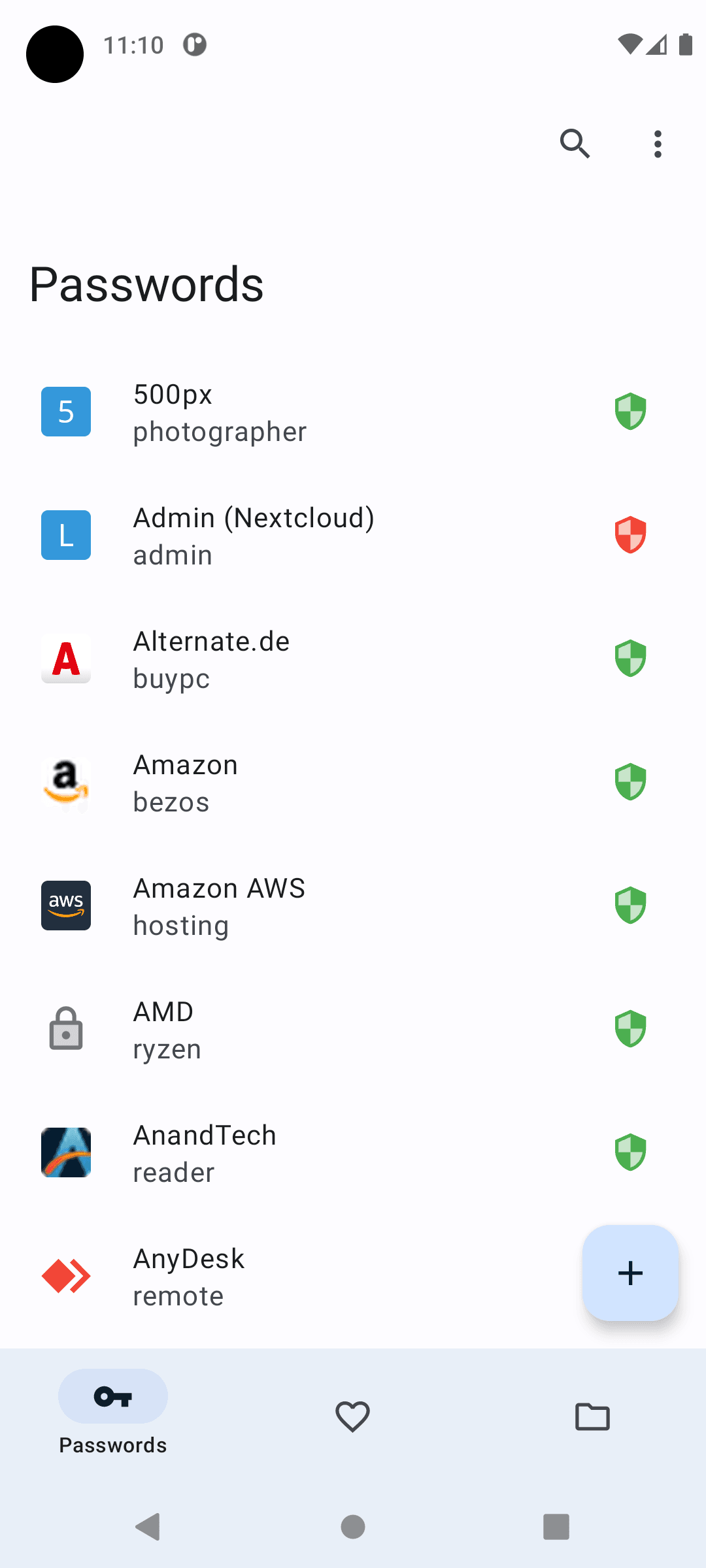 Скриншот 2 — Nextcloud Passwords