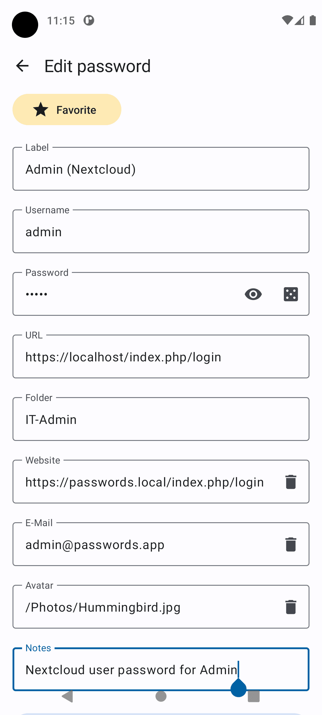 Скриншот 4 — Nextcloud Passwords