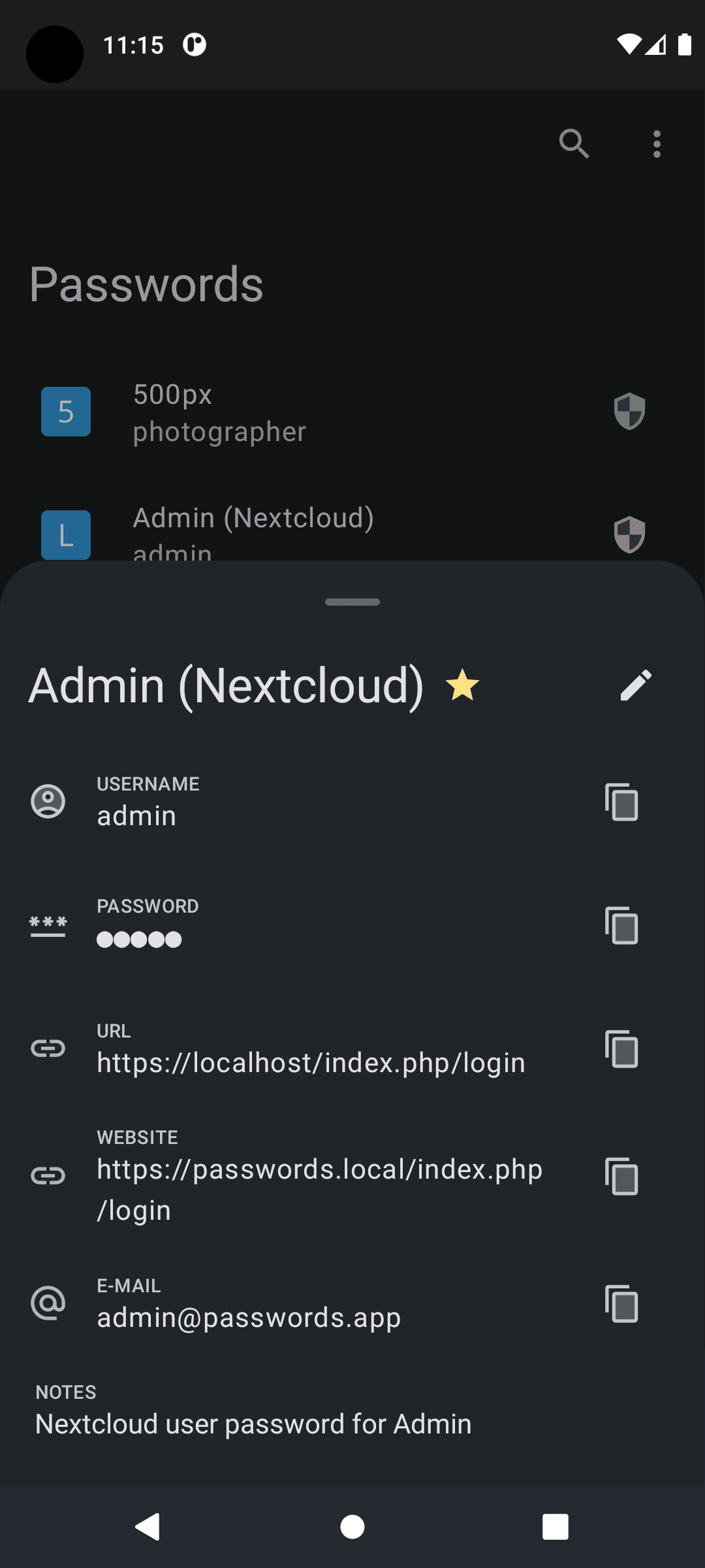 Скриншот 7 — Nextcloud Passwords