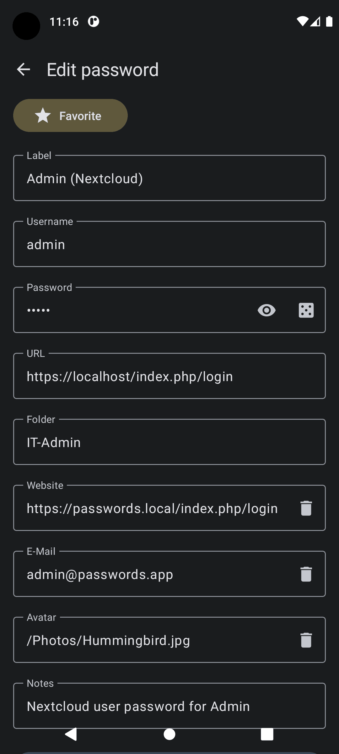 Скриншот 8 — Nextcloud Passwords