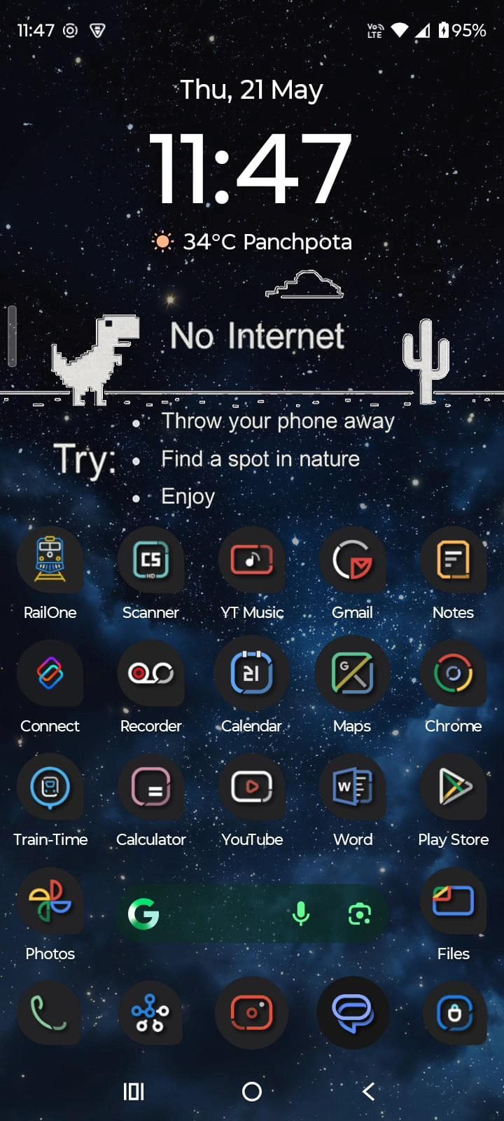 Скриншот 3 — Live Wallpaper Dino Game