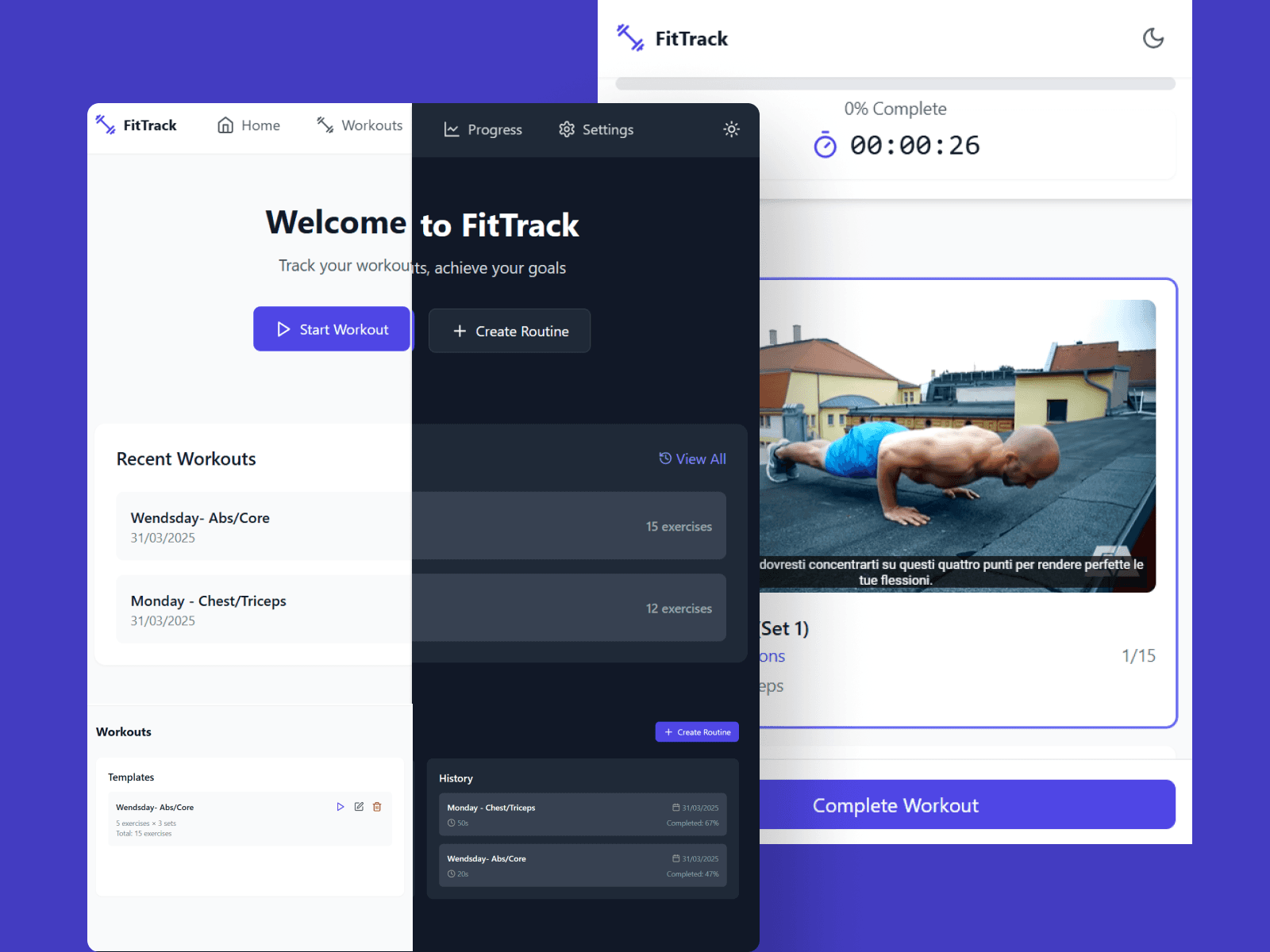 Скриншот 1 — iTrack workout tracker