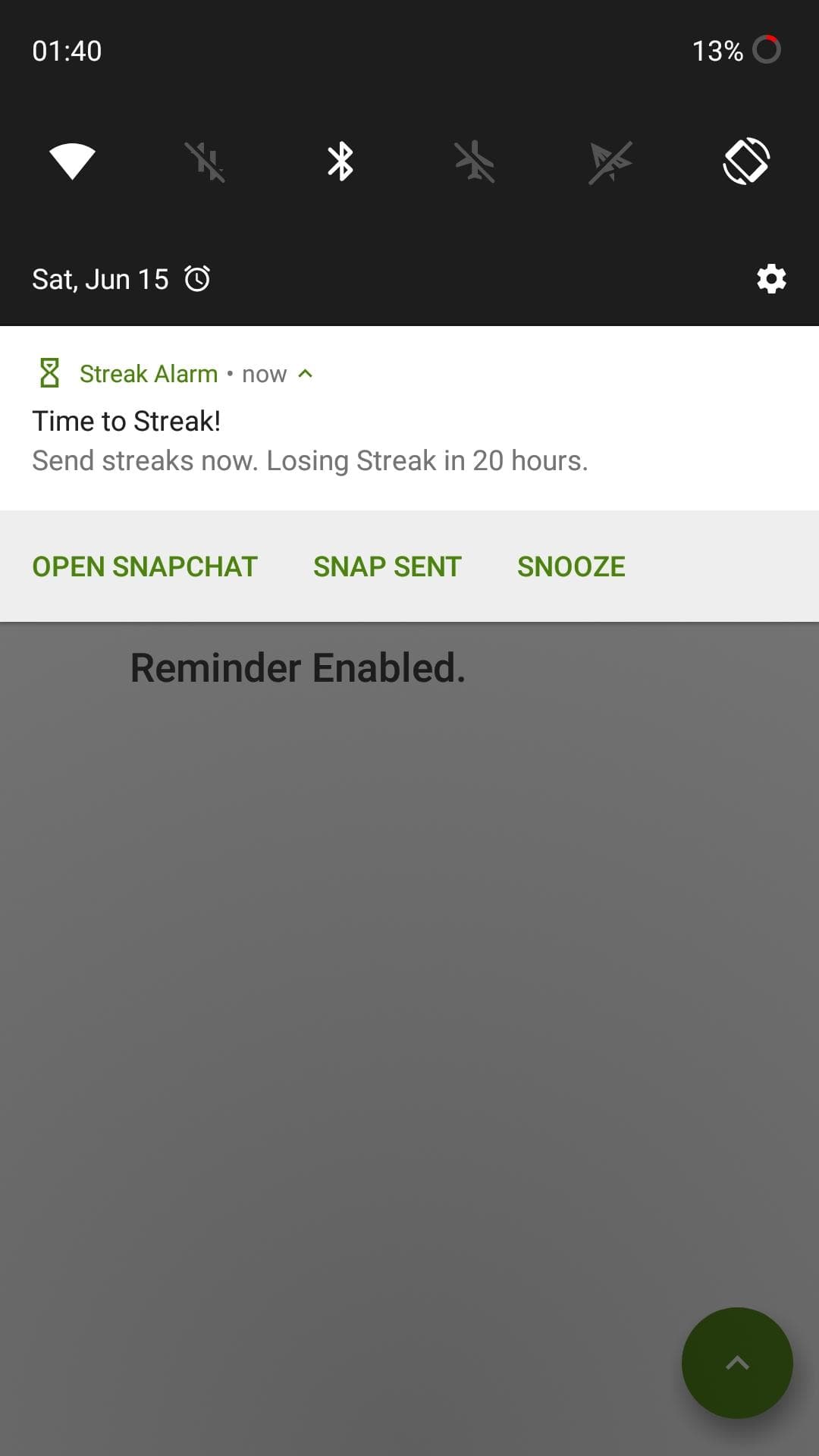 Скриншот 3 — Streak Alarm for Snapchat (Streak Reminder)