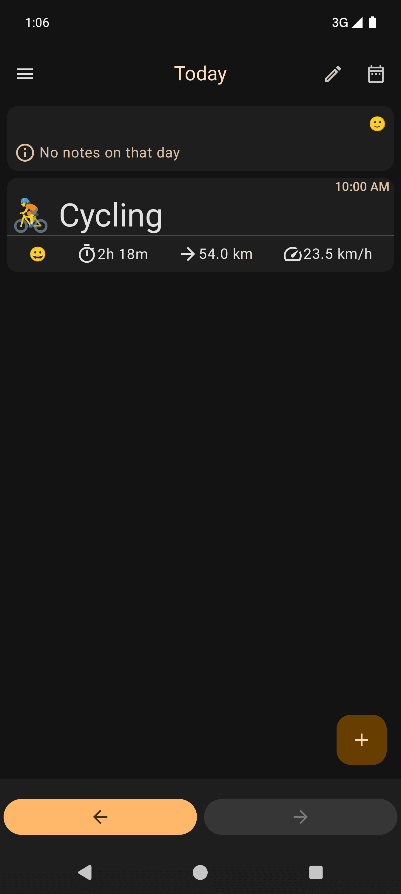 Скриншот 2 — Fitness Calendar