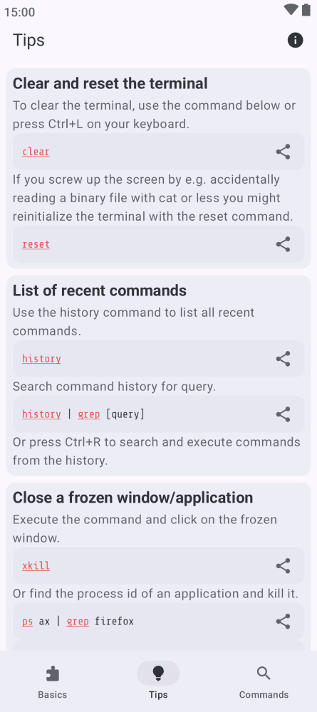 Скриншот 2 — Linux Command Library