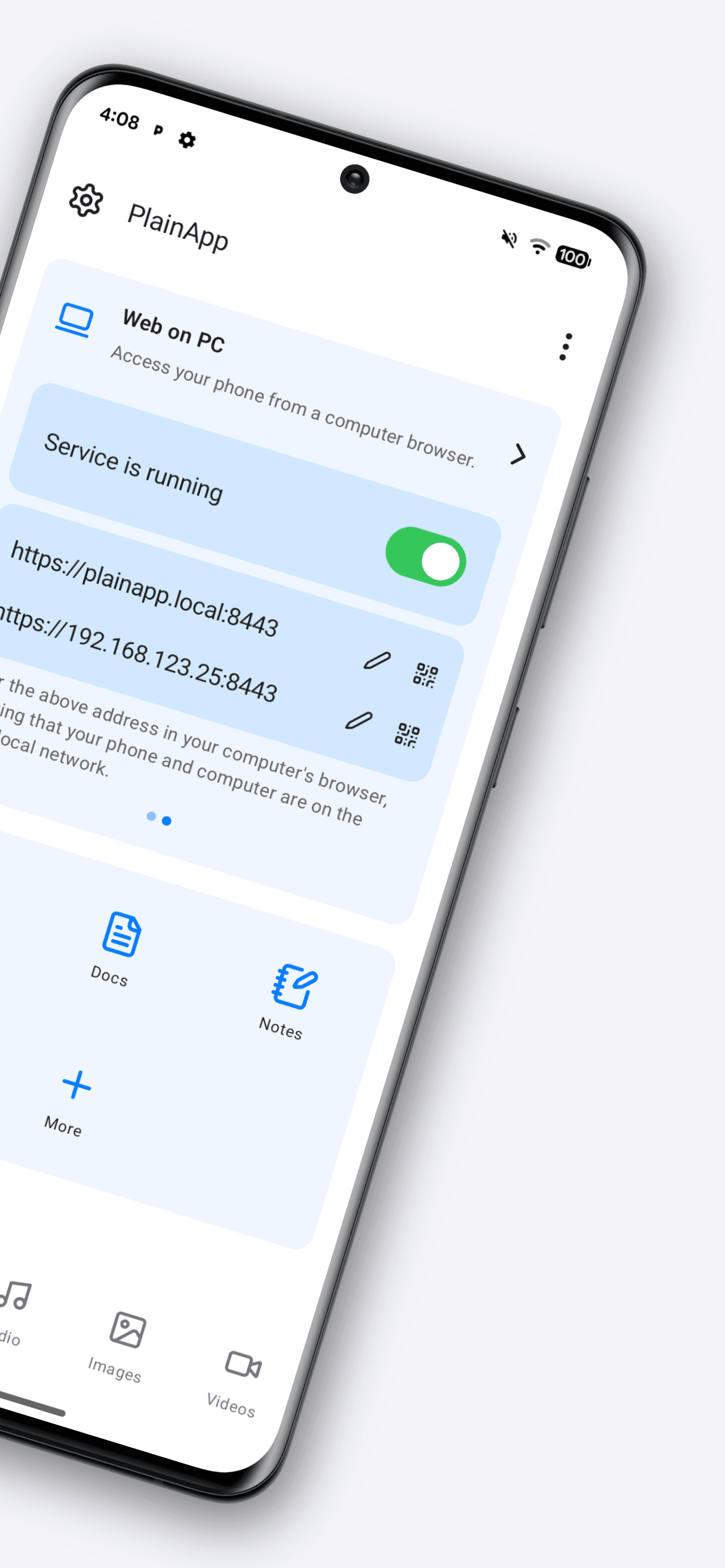 Скриншот 2 — PlainApp: Phone Web Portal