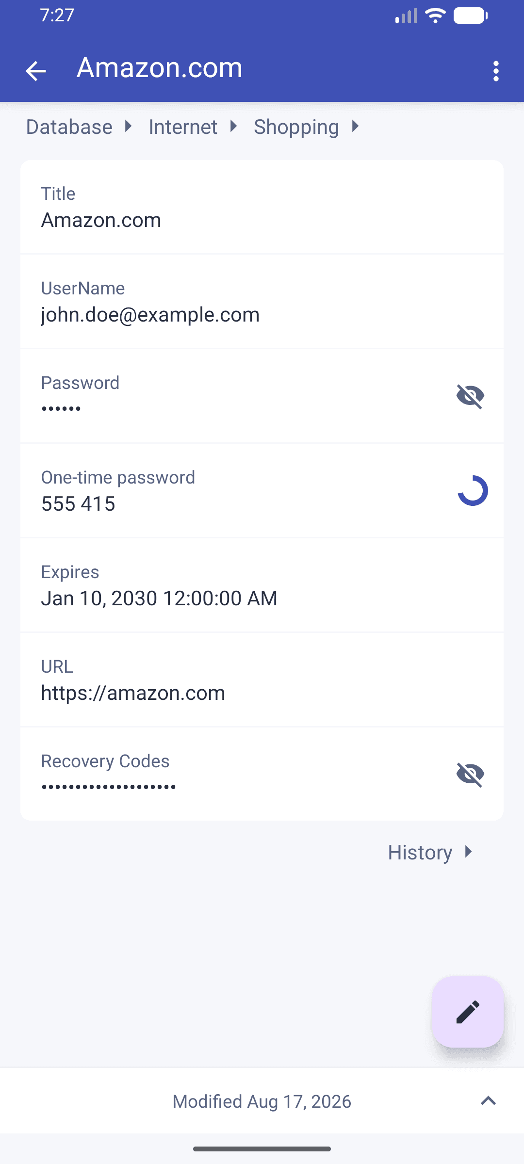 Скриншот 3 — KeePassVault