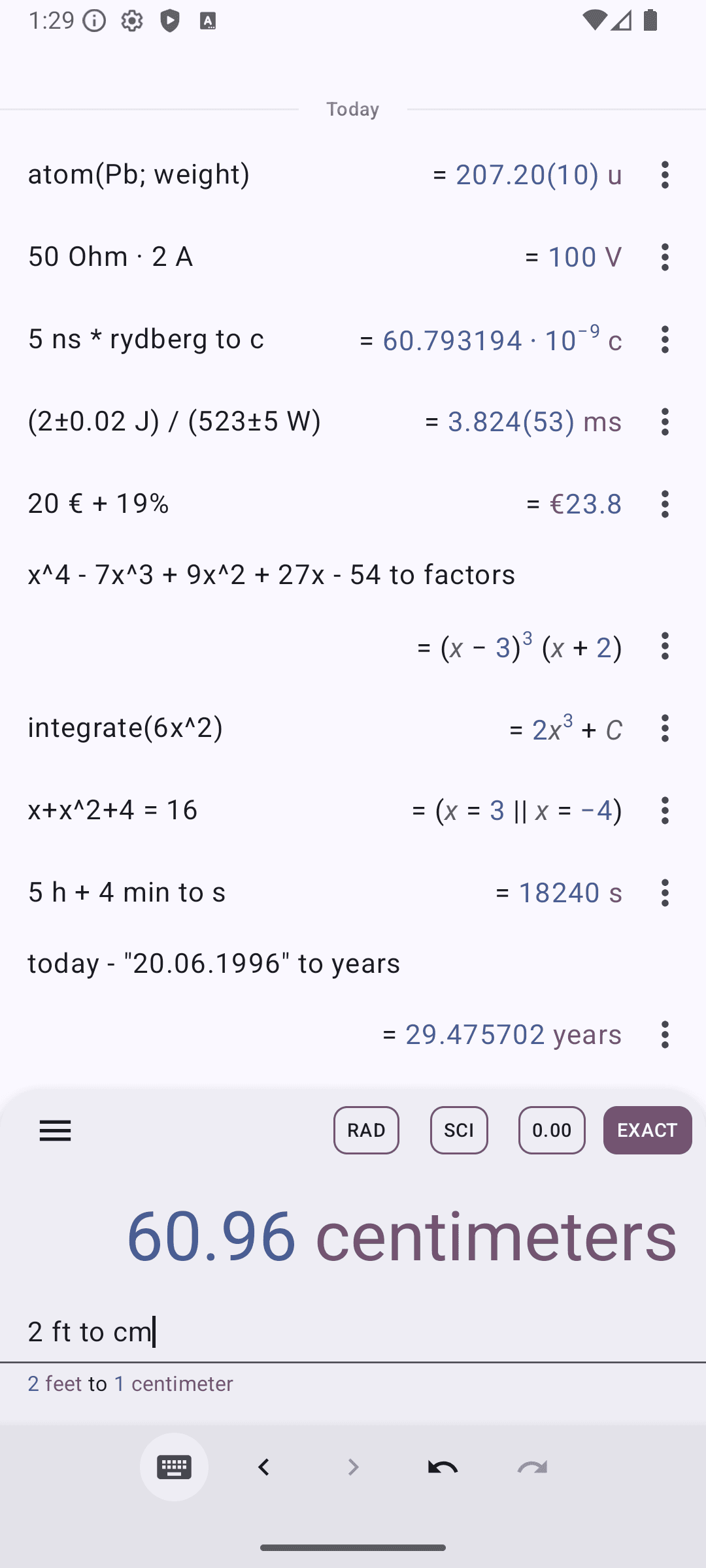 Скриншот 4 — Qalculate!