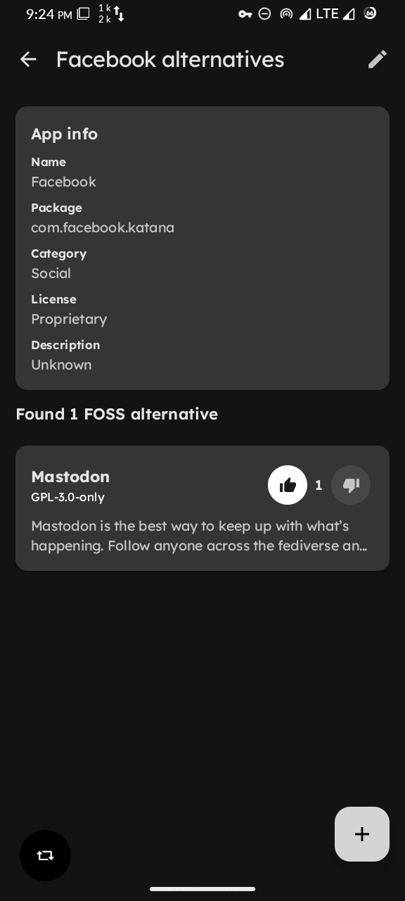 Скриншот 2 — LibreFind - Find FOSS Alternatives