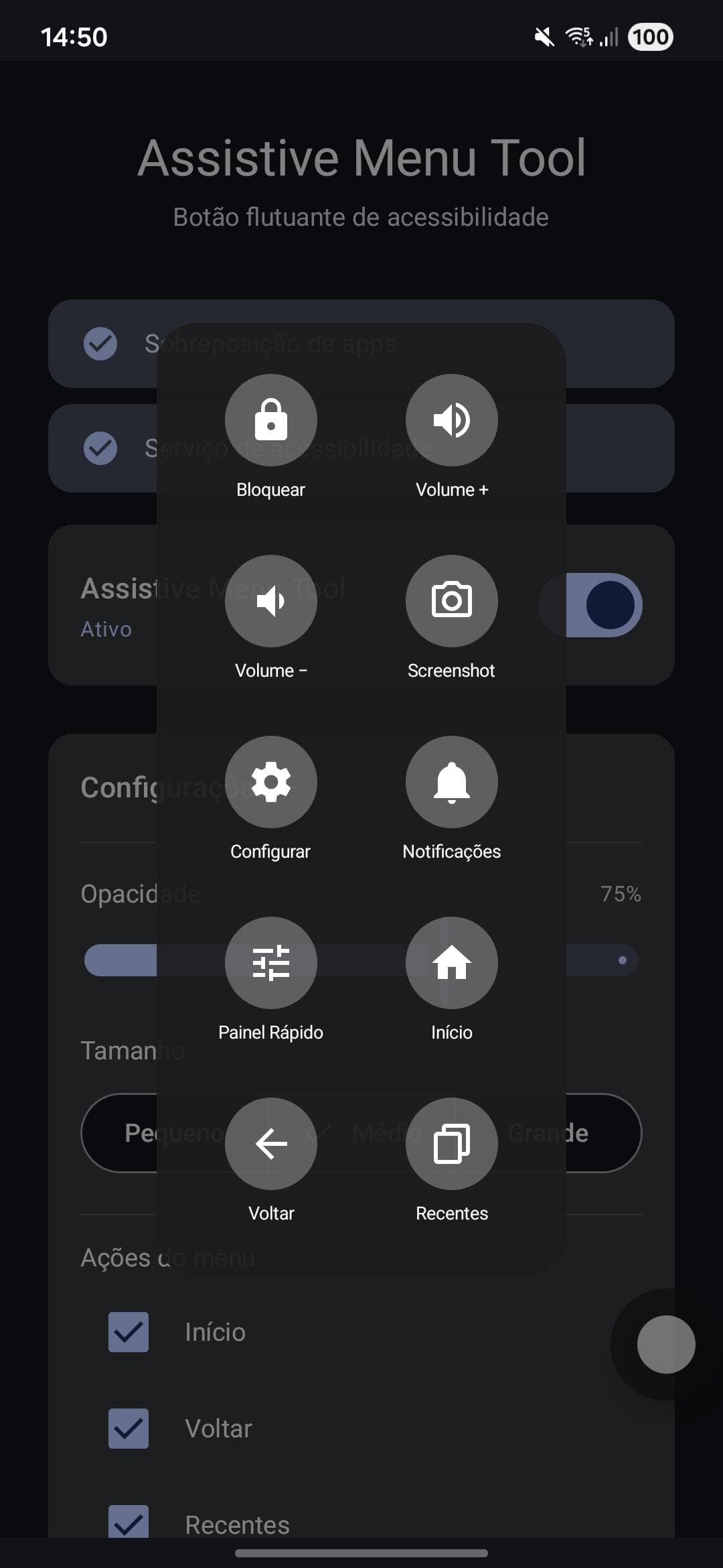 Скриншот 2 — Assistive Menu Tool