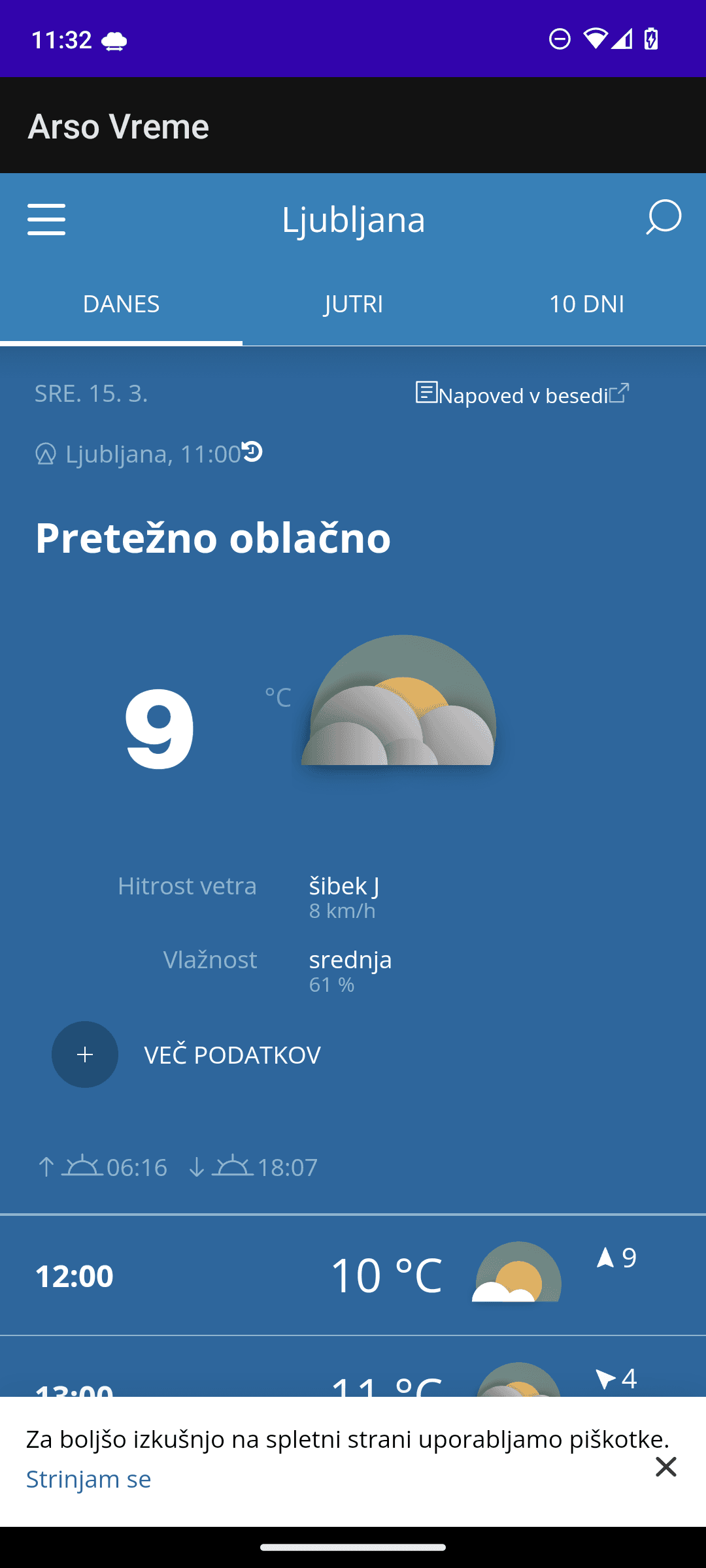 Скриншот 2 — Arso Vreme