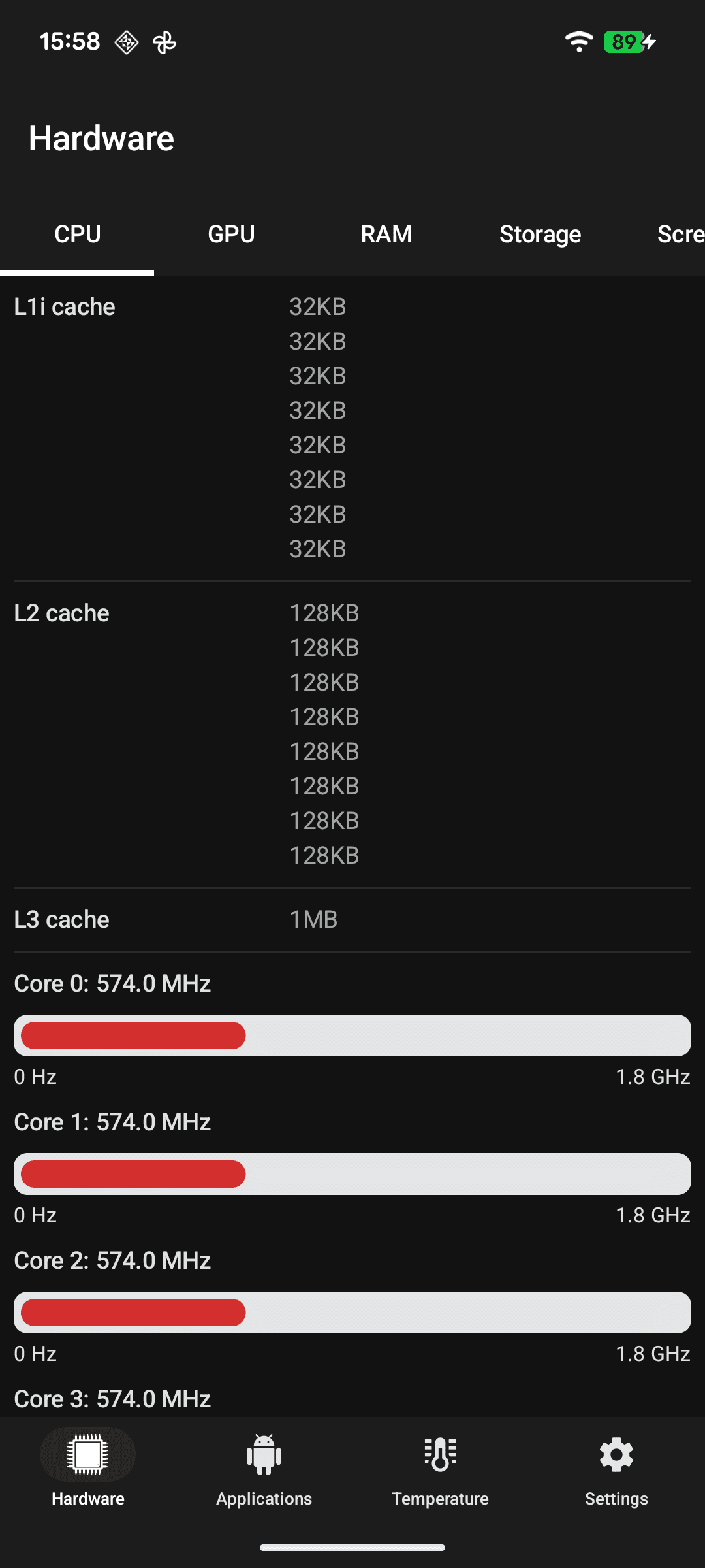 Скриншот 1 — CPU Info