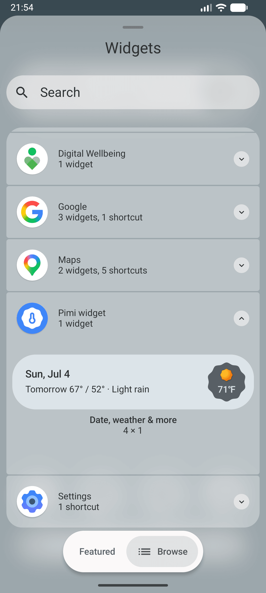 Скриншот 4 — Pimi widget