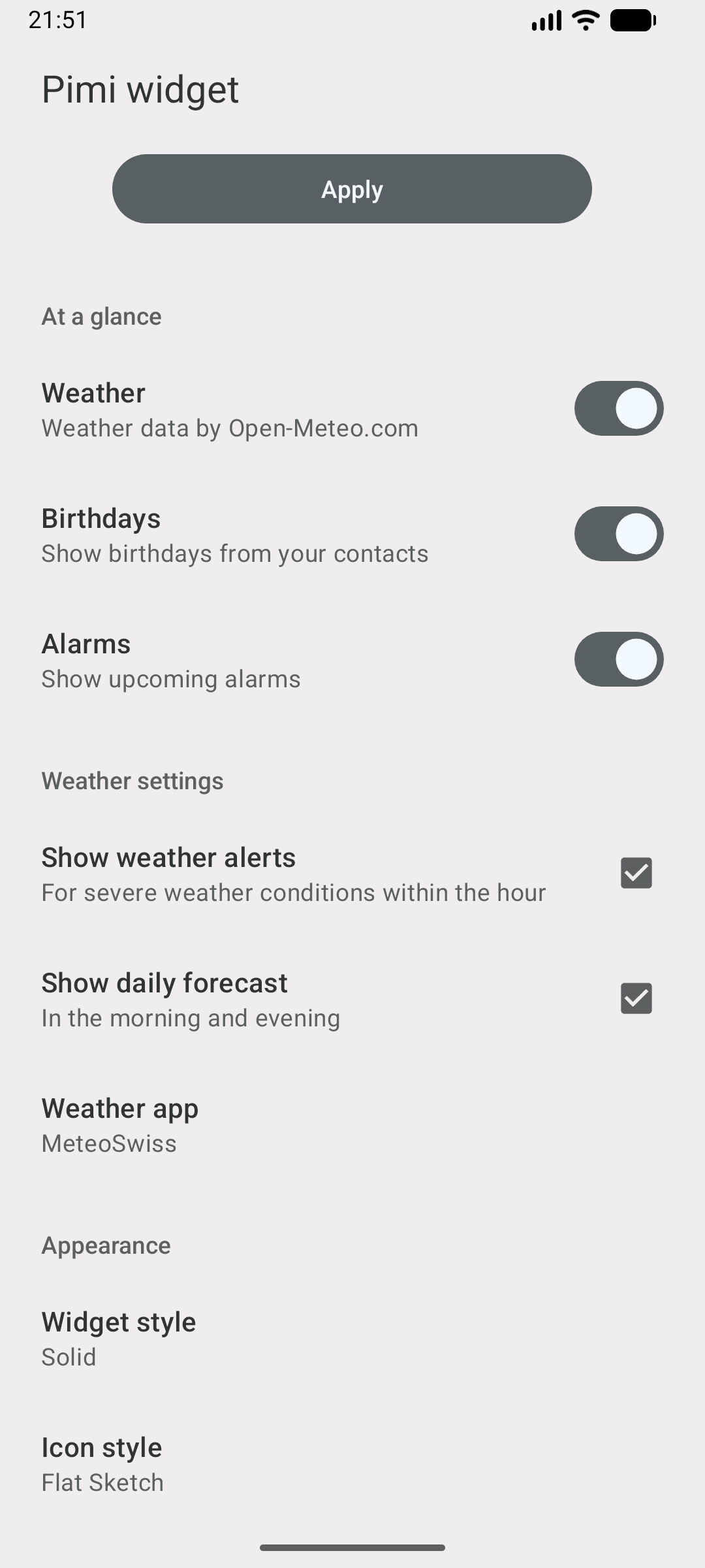 Скриншот 5 — Pimi widget