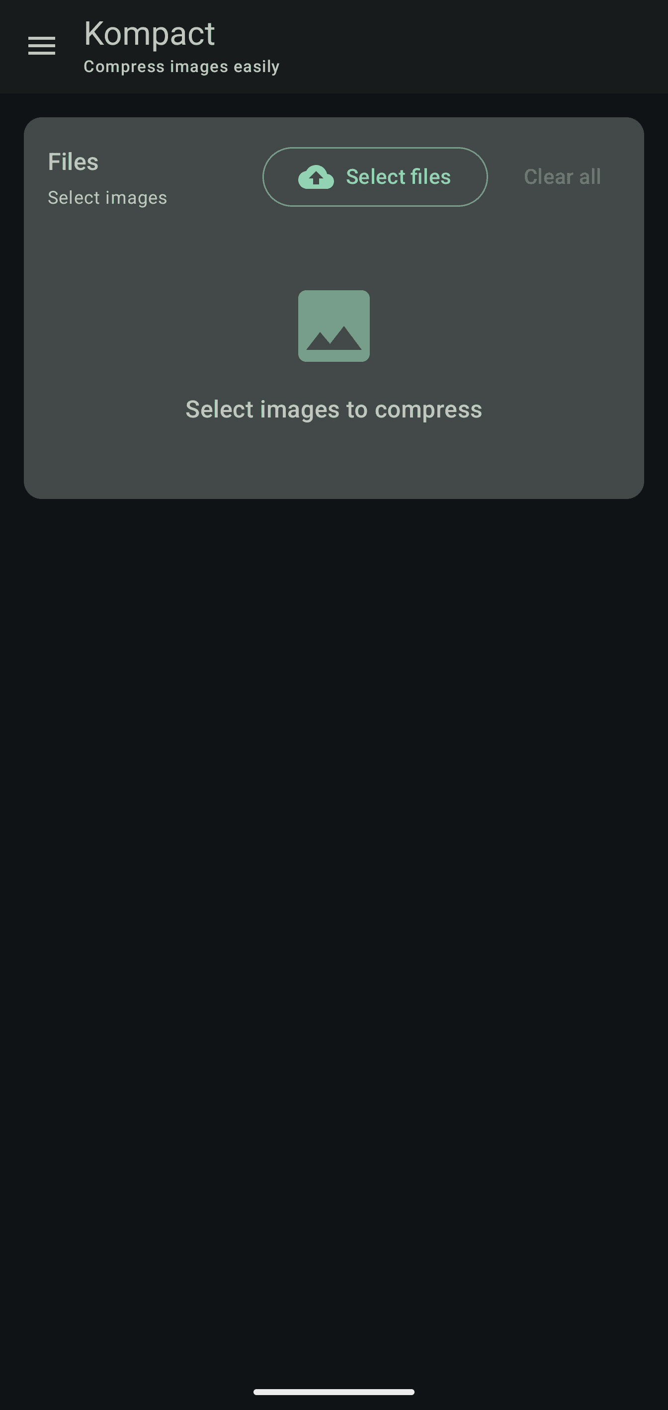 Скриншот 1 — Kompact Image Compressor