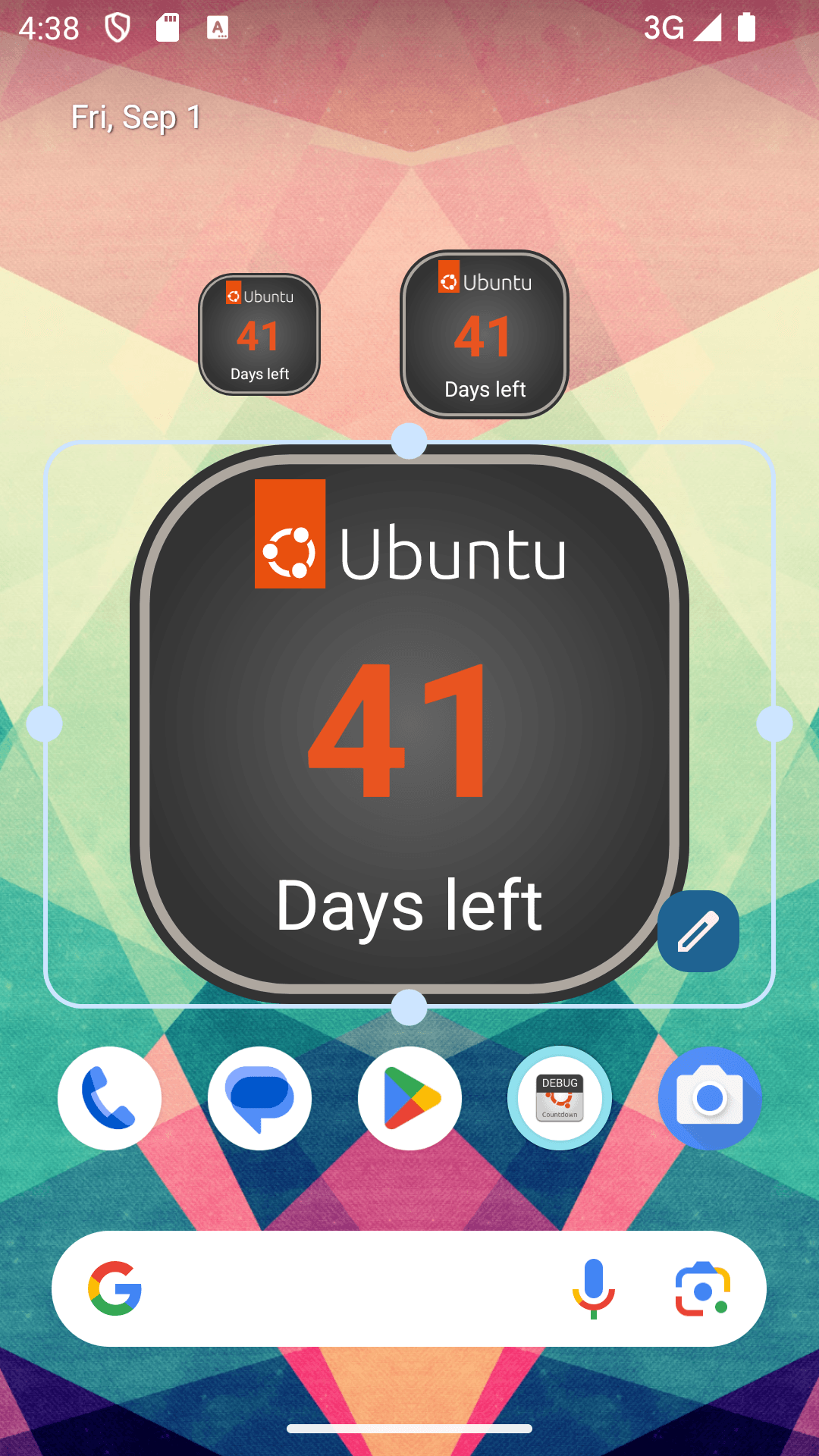 Скриншот 2 — Ubuntu Countdown Widget