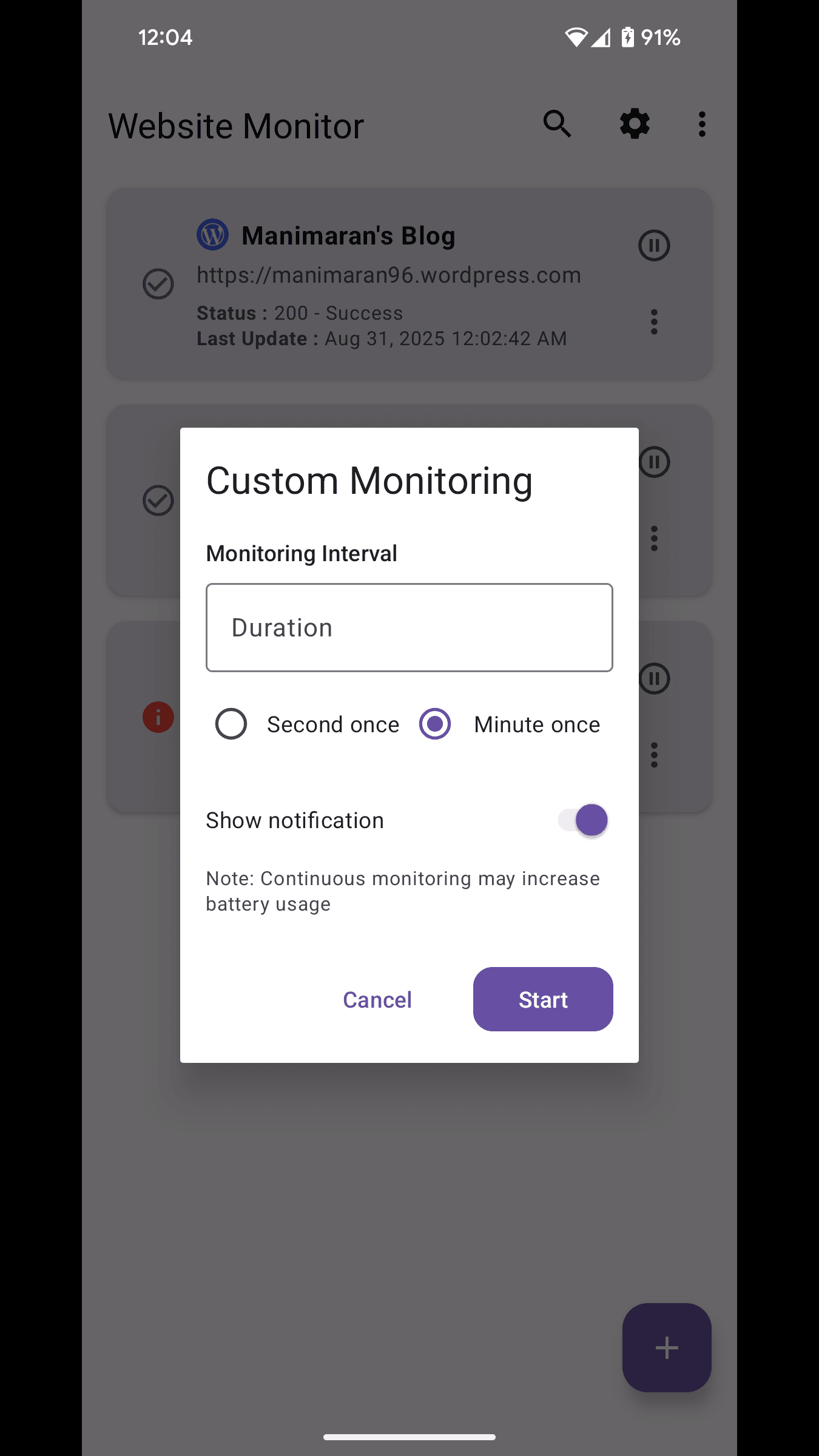 Скриншот 6 — Website Monitor