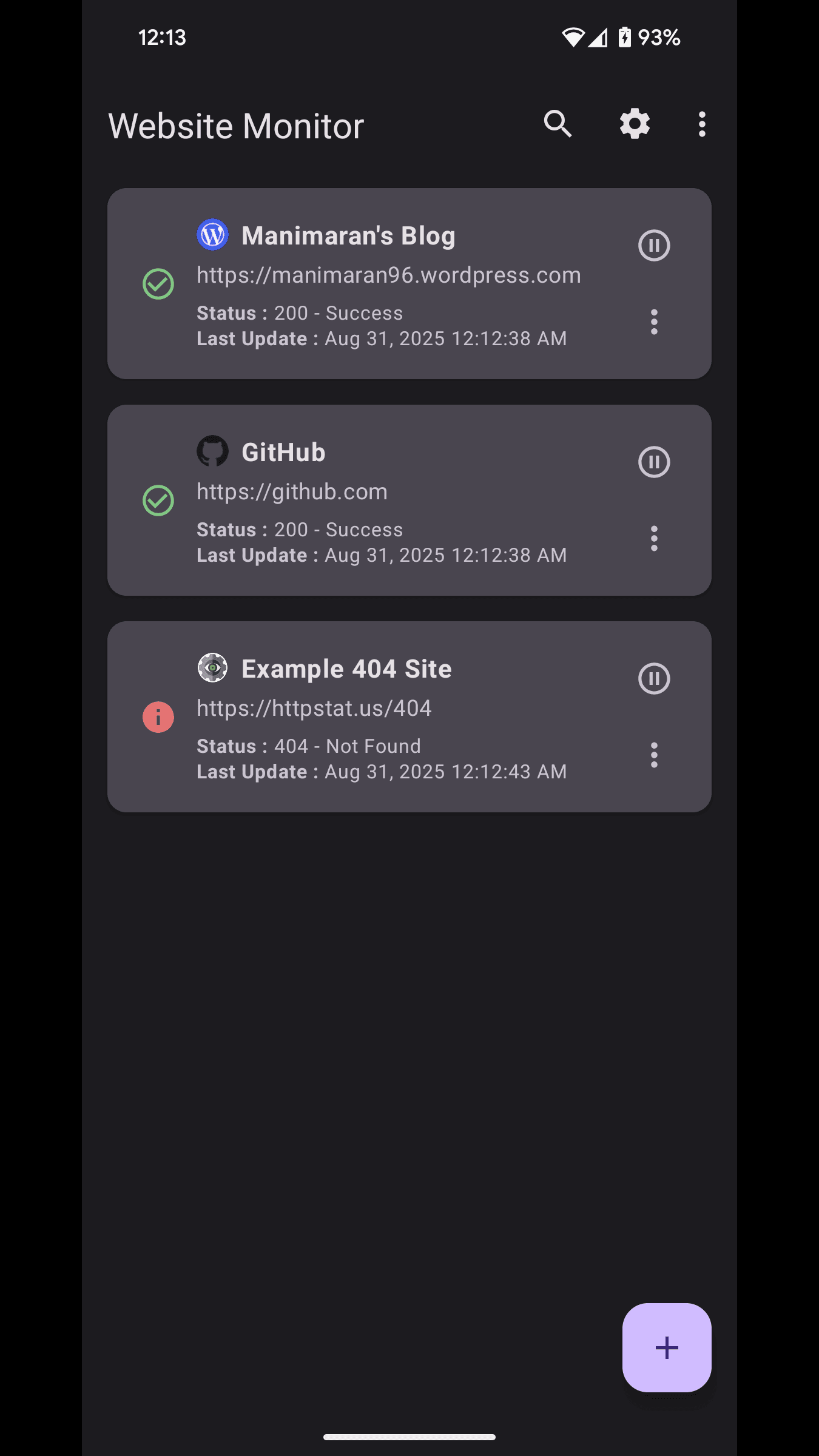 Скриншот 8 — Website Monitor