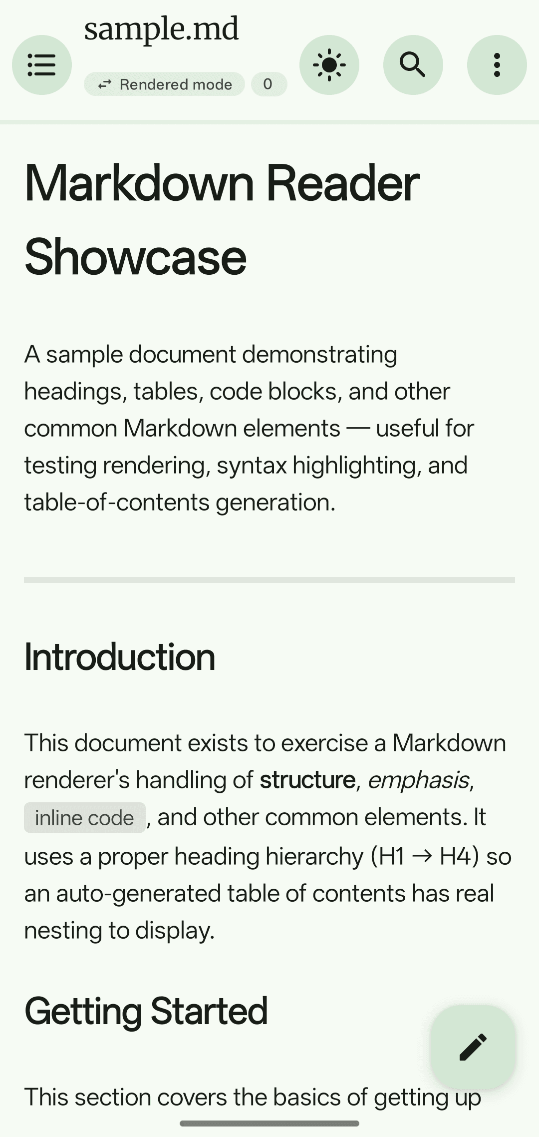 Скриншот 2 — MarkReader - Markdown Reader
