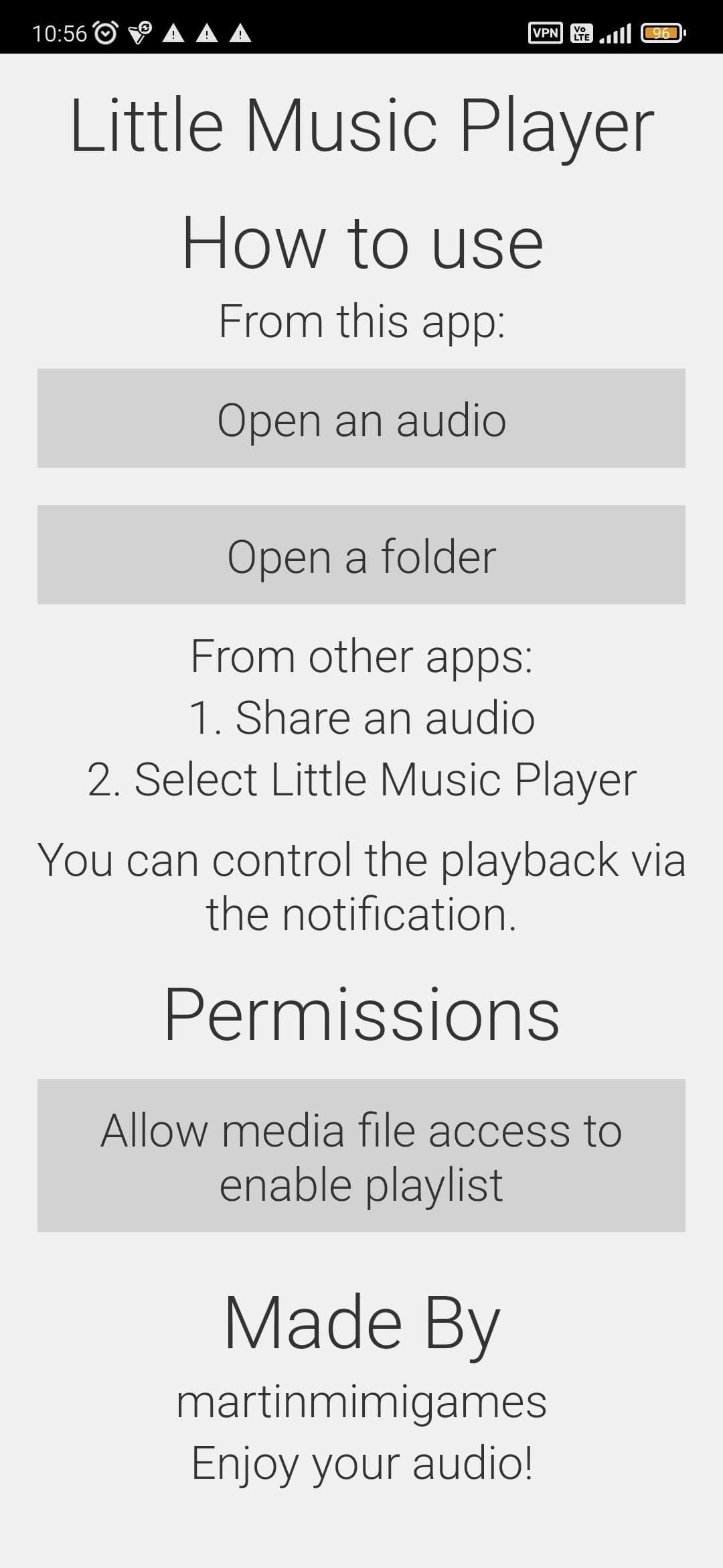Скриншот 1 — Little Music Player