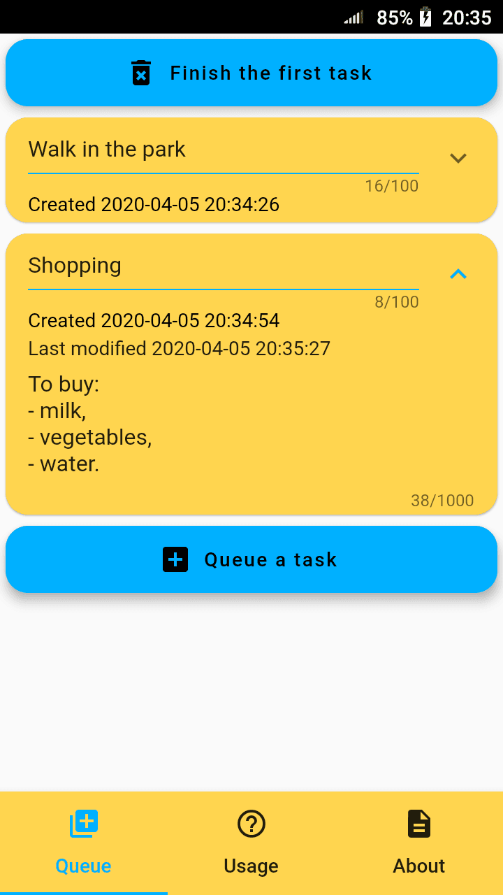 Скриншот 3 — QueueToDo