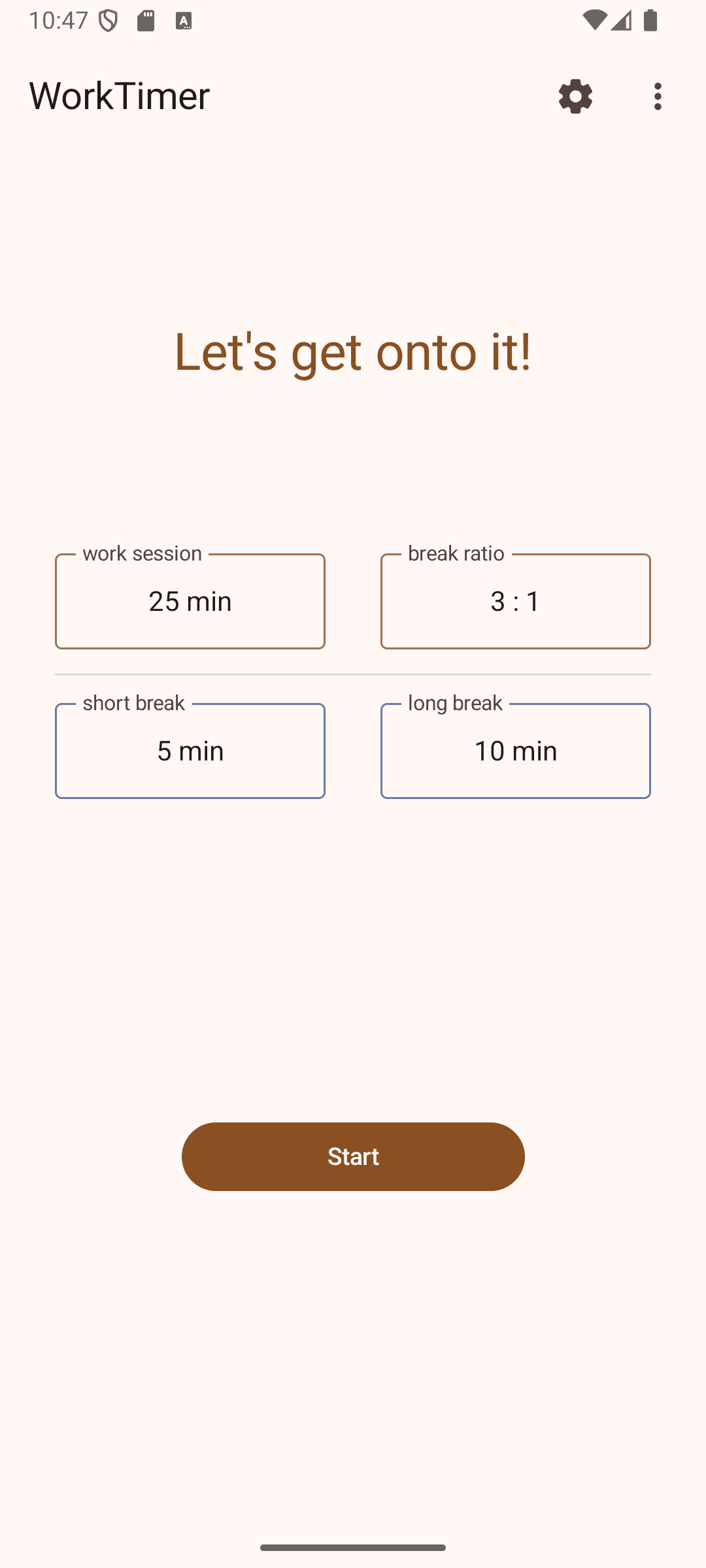 Скриншот 1 — WorkTimer