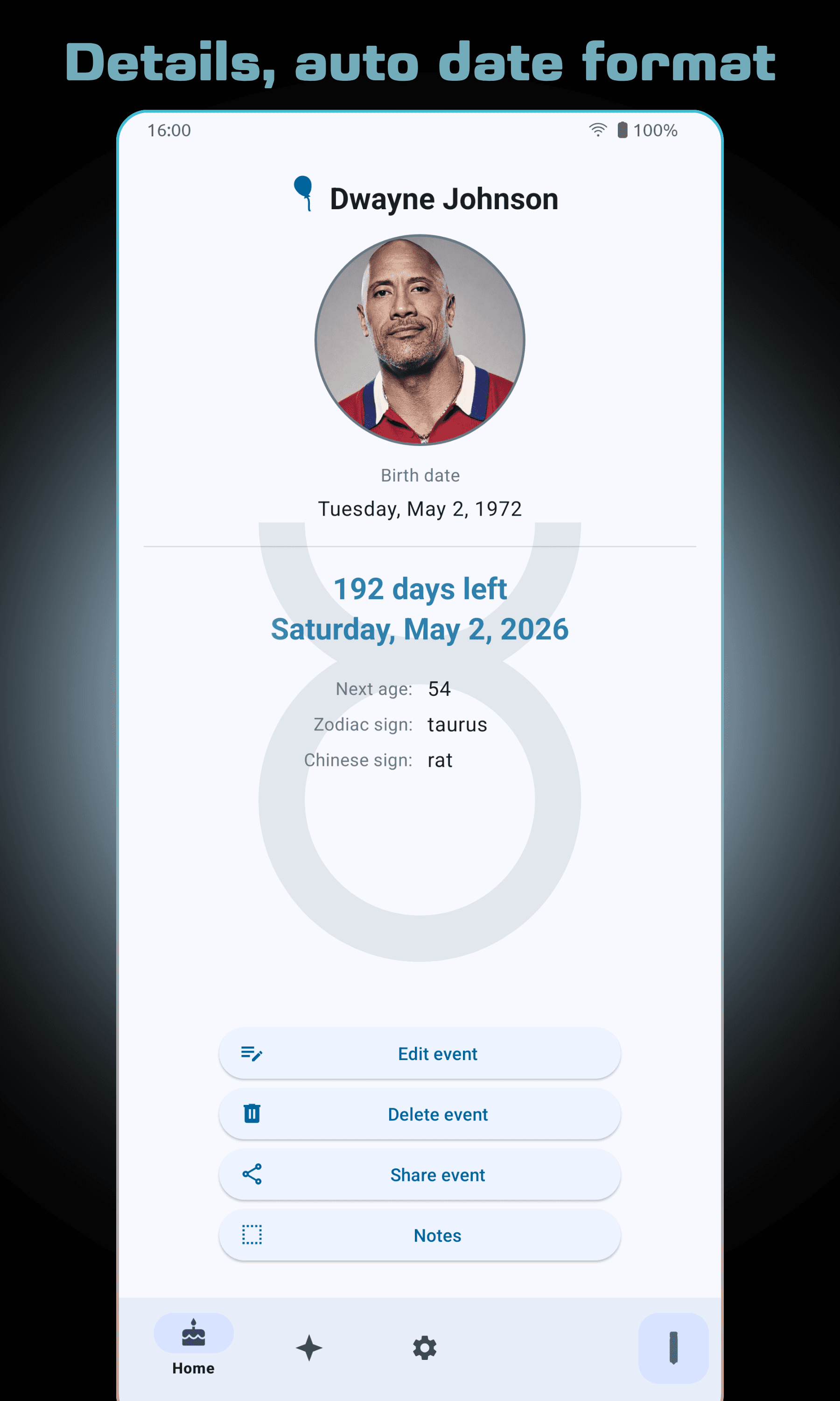 Скриншот 5 — Birday - Birthday Manager