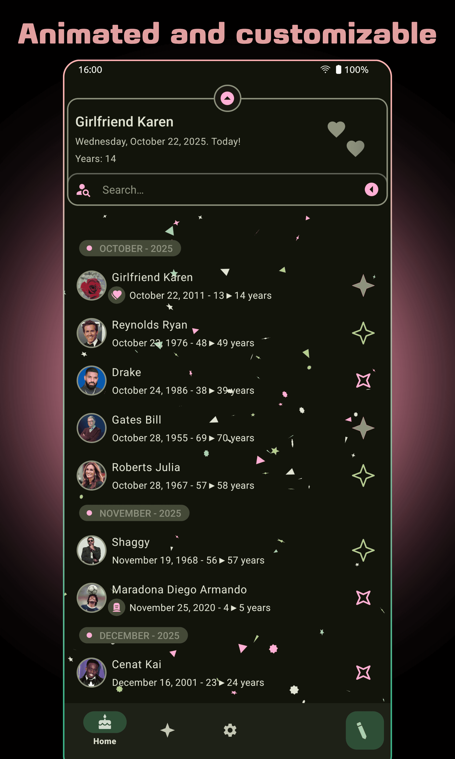 Скриншот 6 — Birday - Birthday Manager
