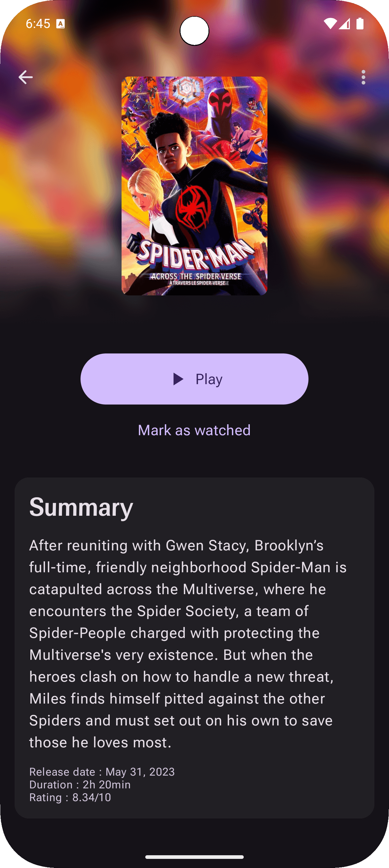 Скриншот 3 — Flux - Movies, Shows & Anime local player