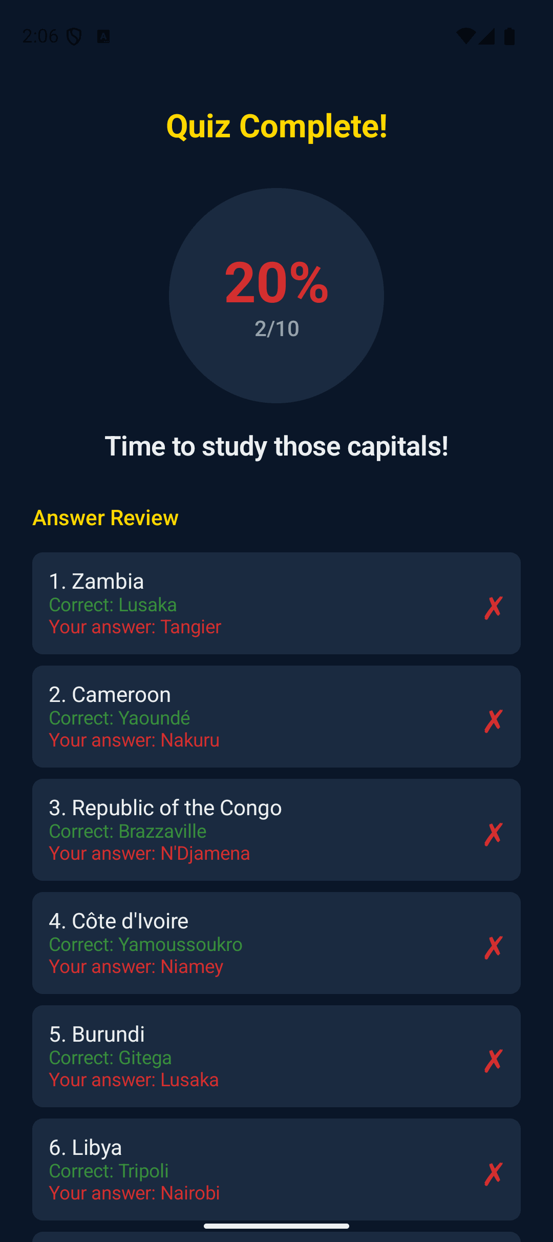 Скриншот 4 — Africa Quiz